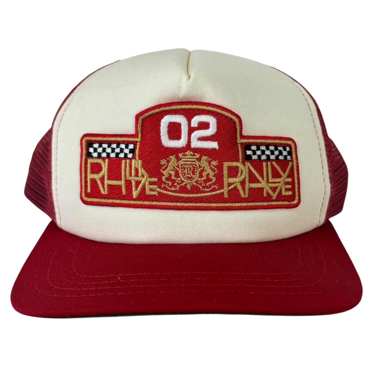 Rhude Rally Prix SnapBack Trucker Hat Red