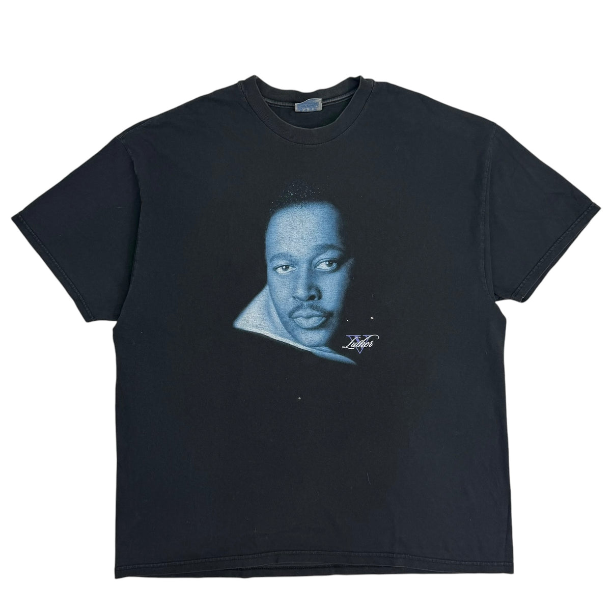 Vintage Luther Vandross Power Of Love Portrait Tee Faded Black