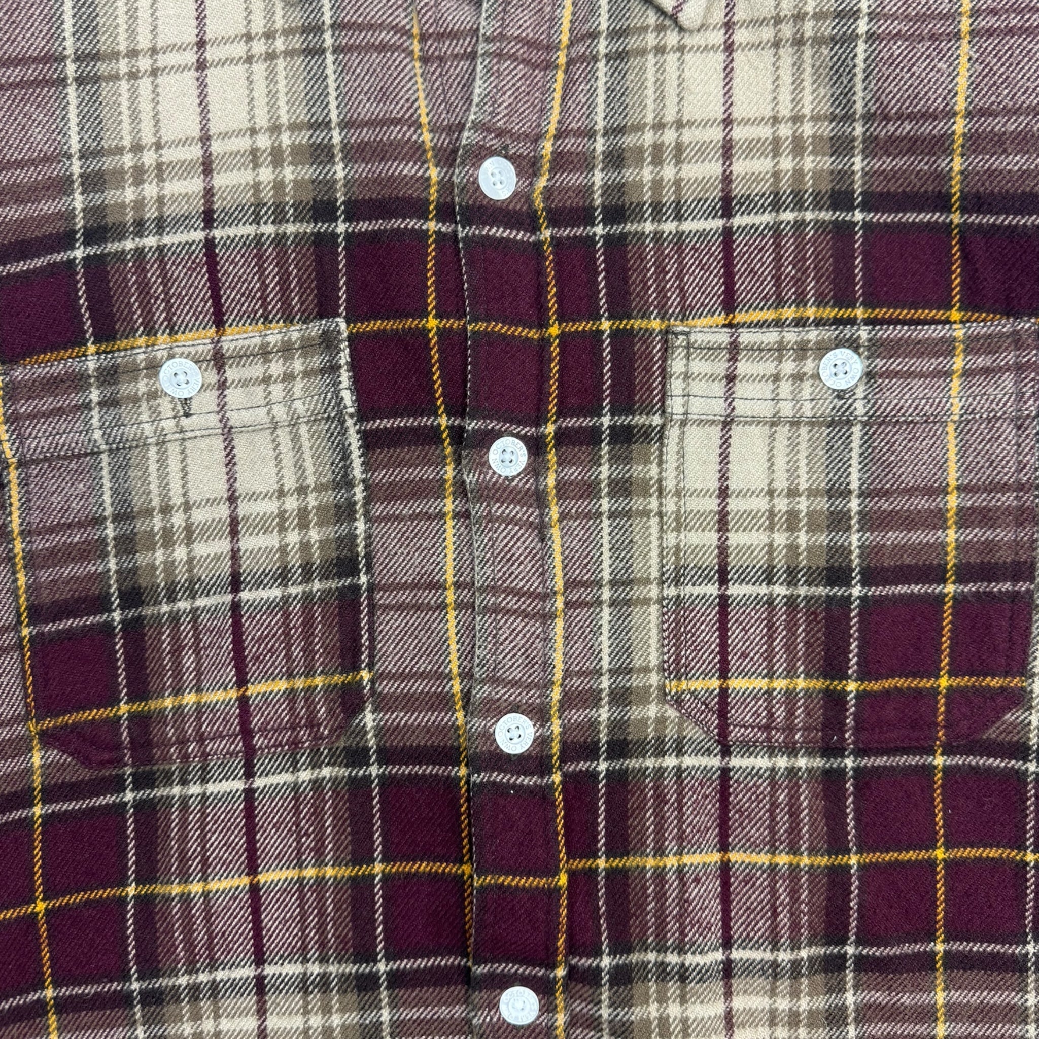 OVO Back Logo Flannel Shirt Brown