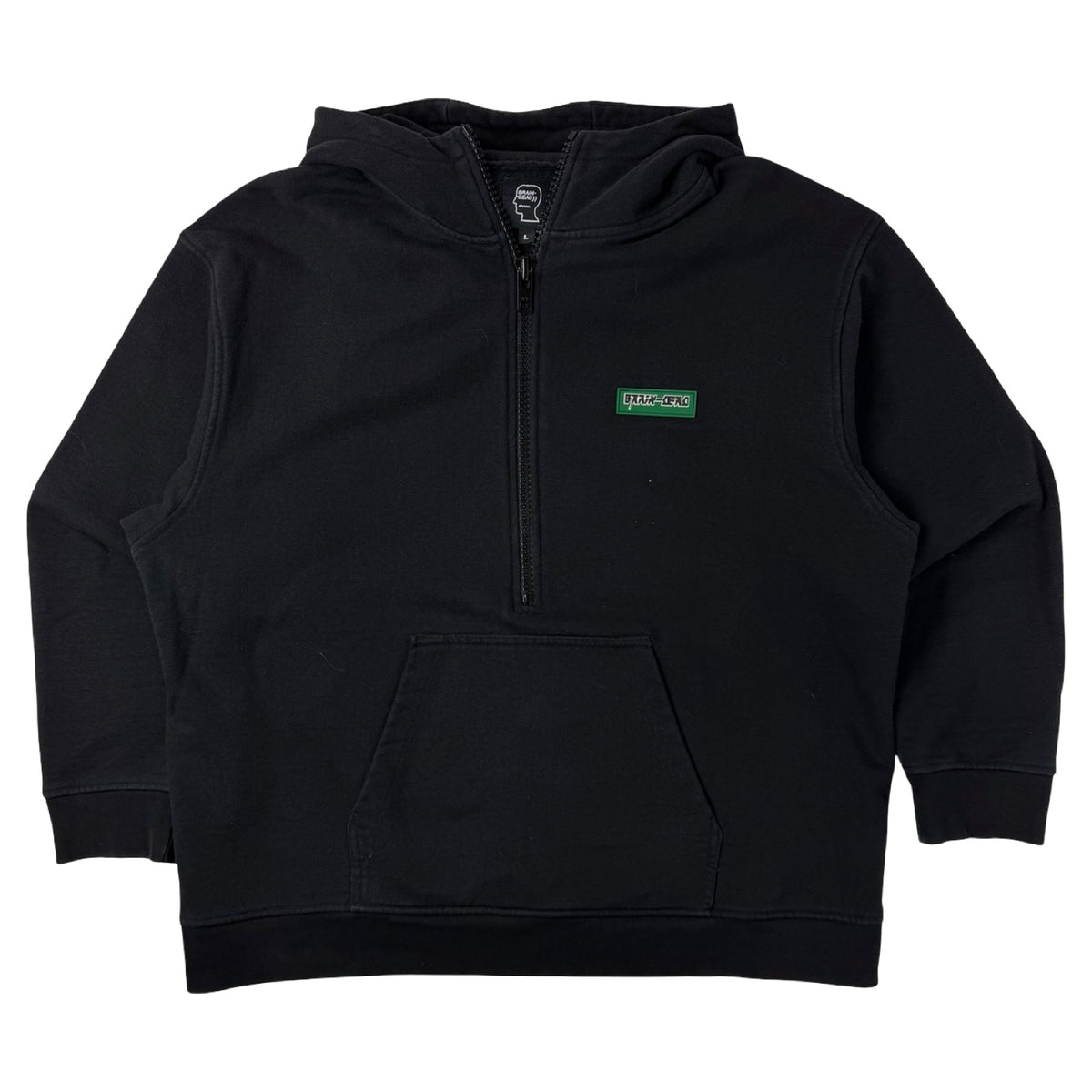 Braindead Half-Zip Pullover Hoodie Black