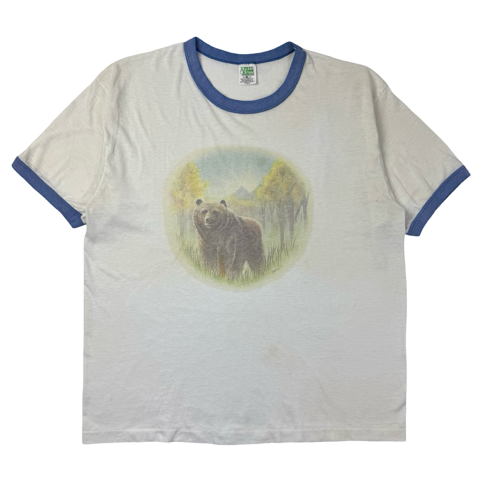 Vintage Grizzly Bear Nature Ringer T-Shirt