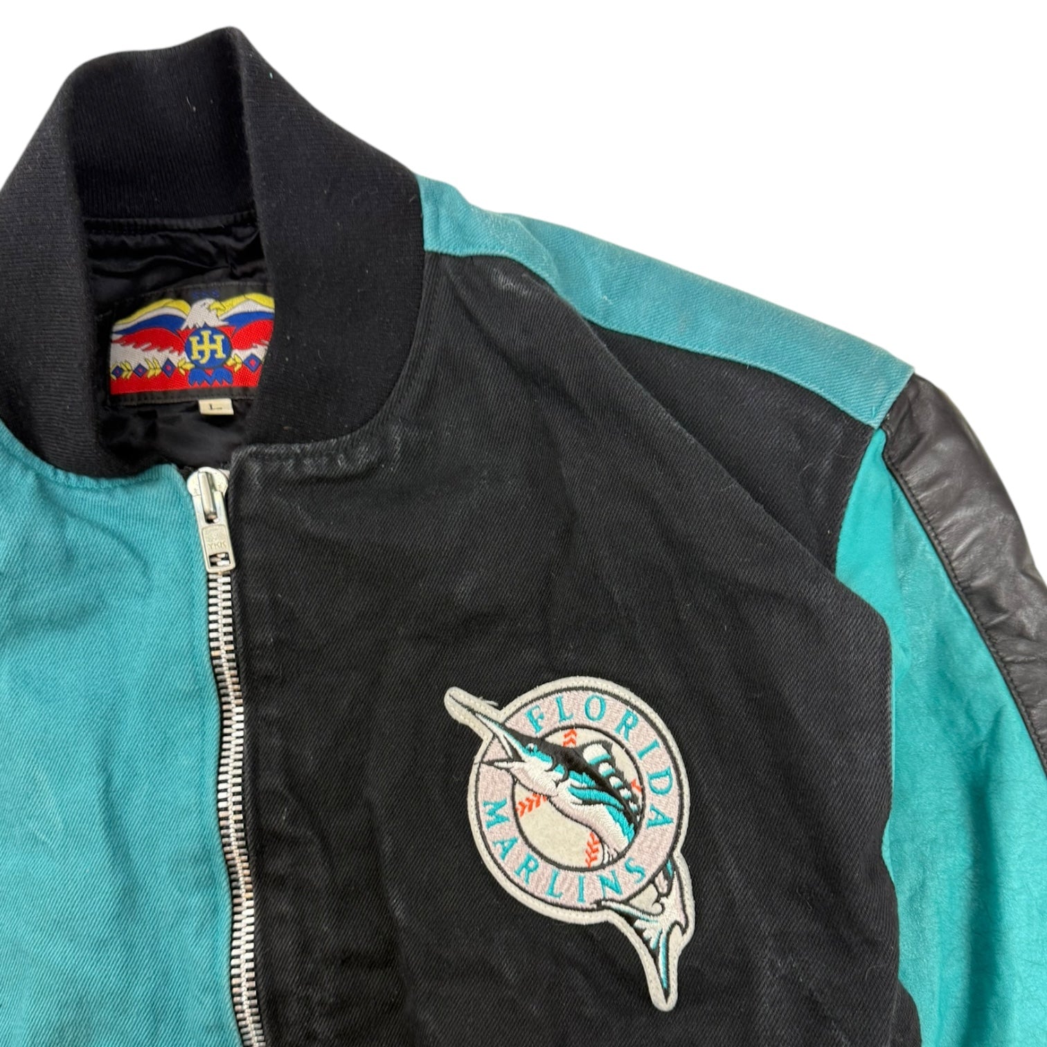 Vintage Jeff Hamilton Florida Marlins Two Tone Jacket