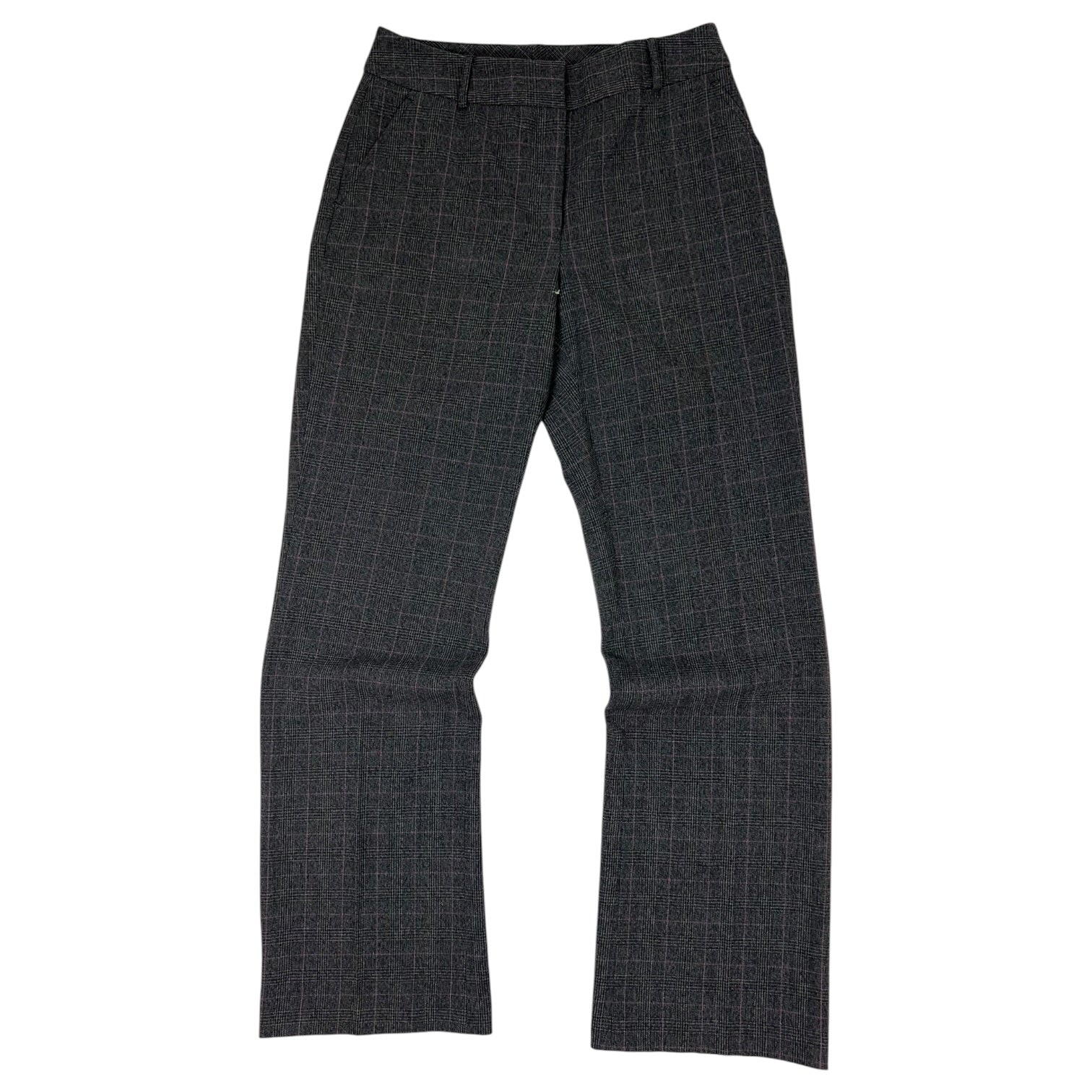 (W) Dalia Collection Classic Fit Plaid Trousers
