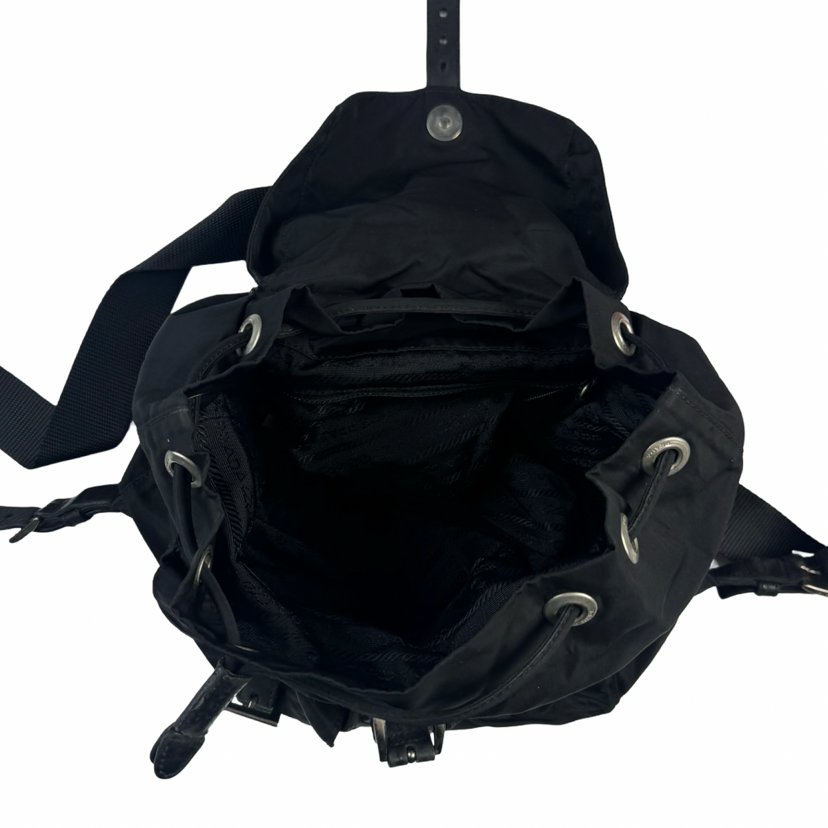 Prada Tessuto Nylon Saffiano Backpack Bag