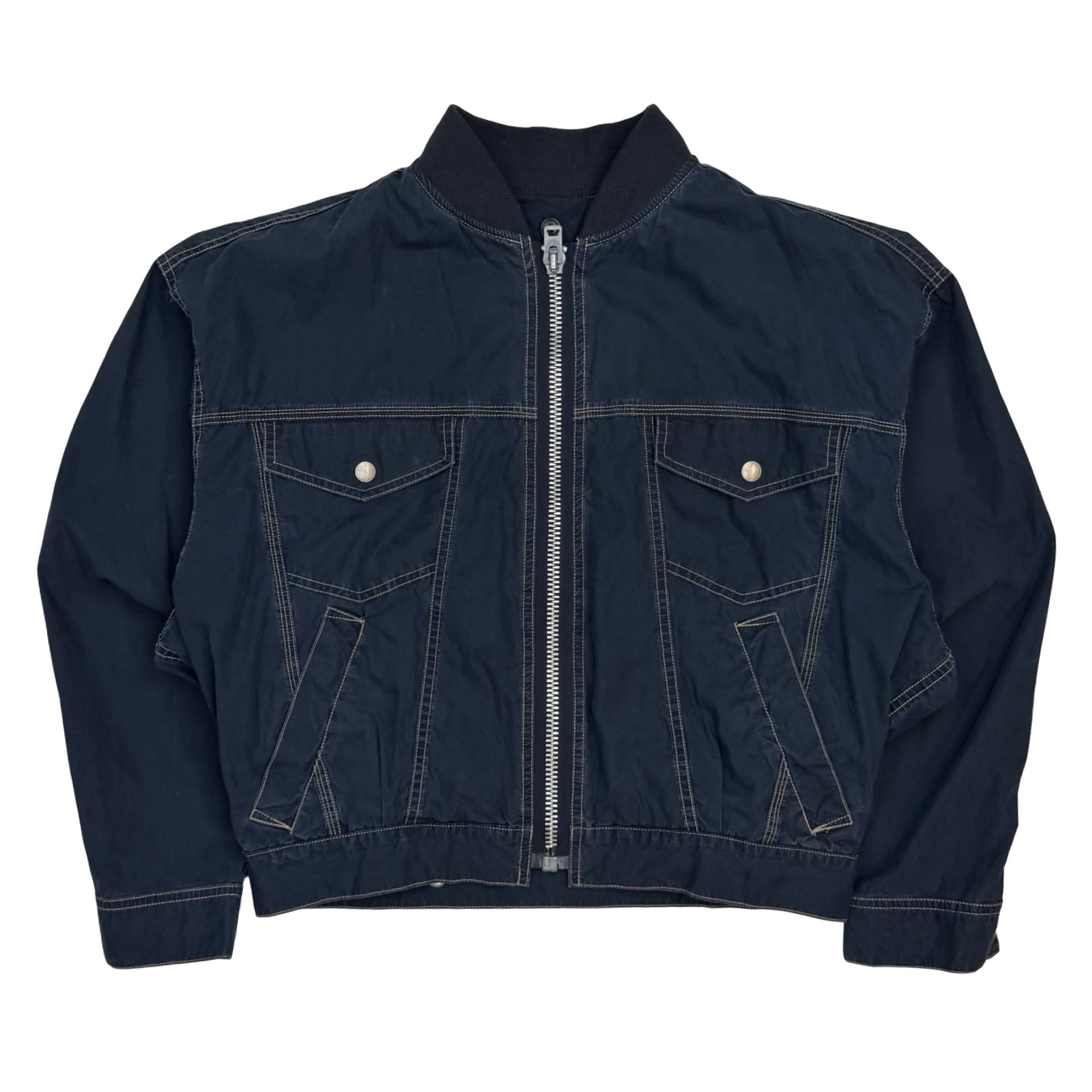 (W) Vintage DKNY Jeans Cropped Denim Jacket