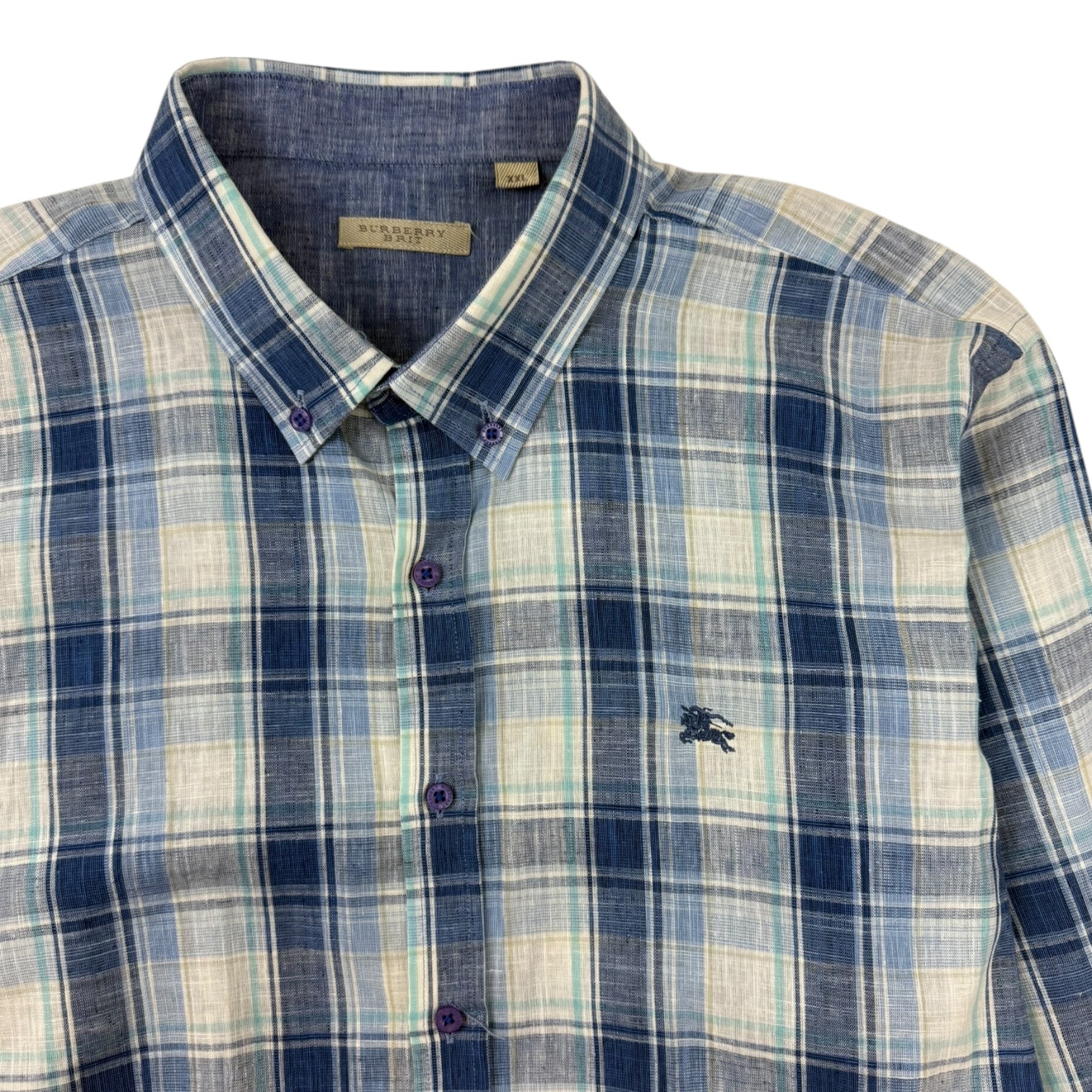 Burberry Brit Nova Check Button Up Shirt Blue