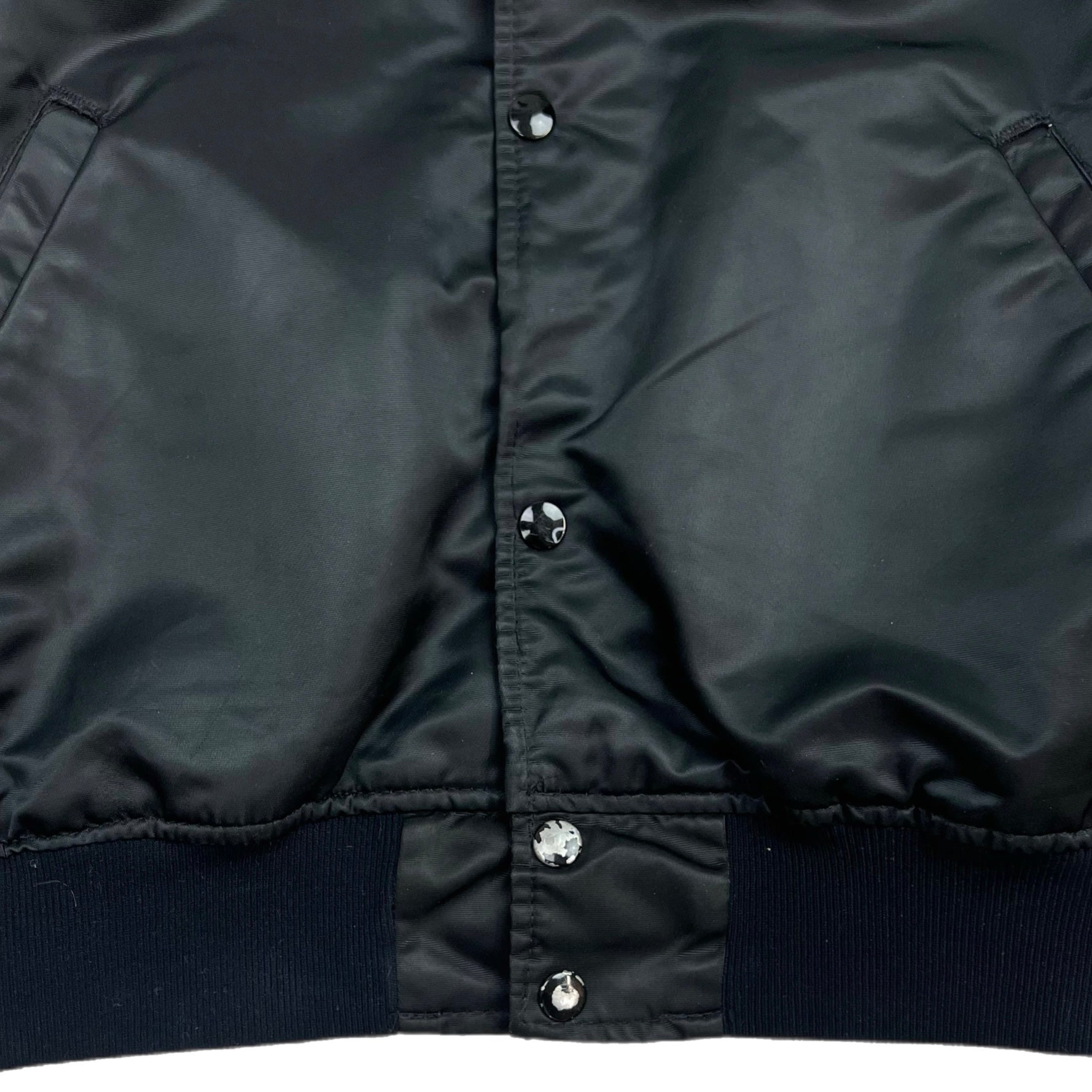 Vintage Oakland Raiders Satin Starter Jacket Black