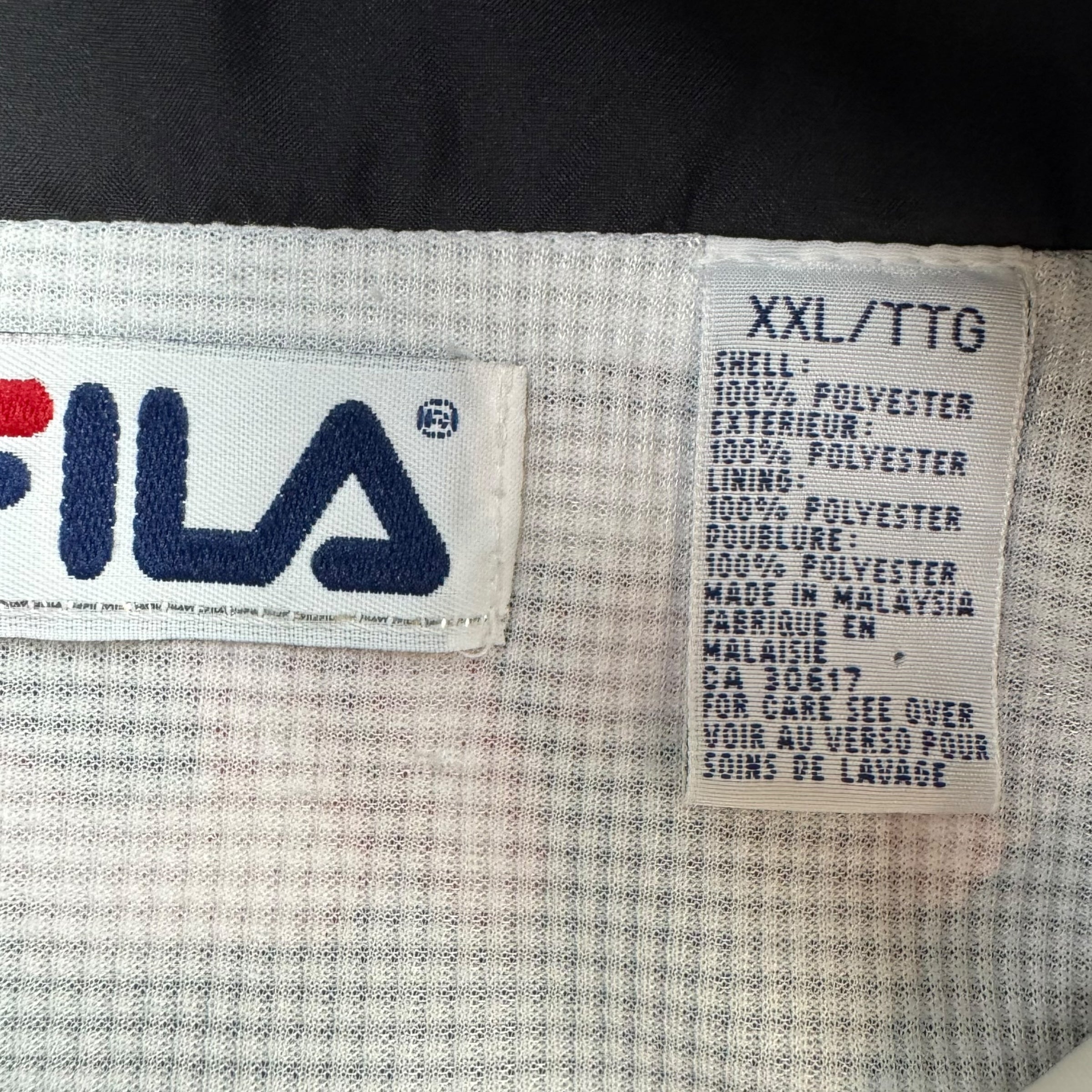 Vintage Fila Windbreaker Jacket Black