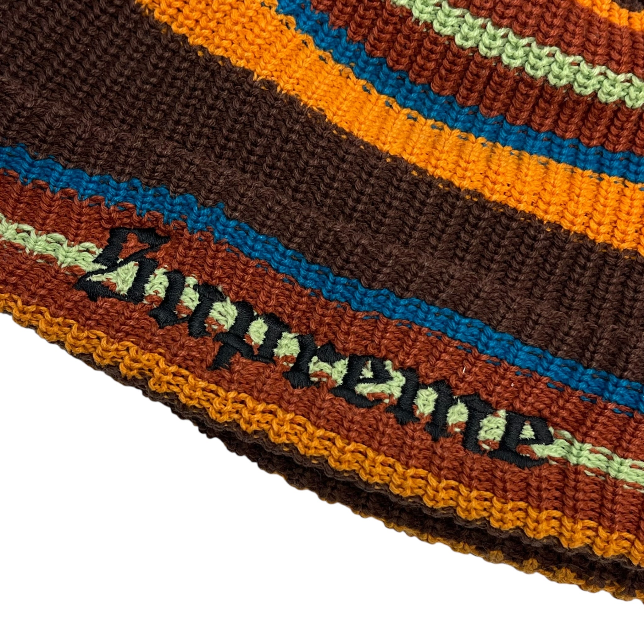 Supreme Bright Stripe Beanie Brown