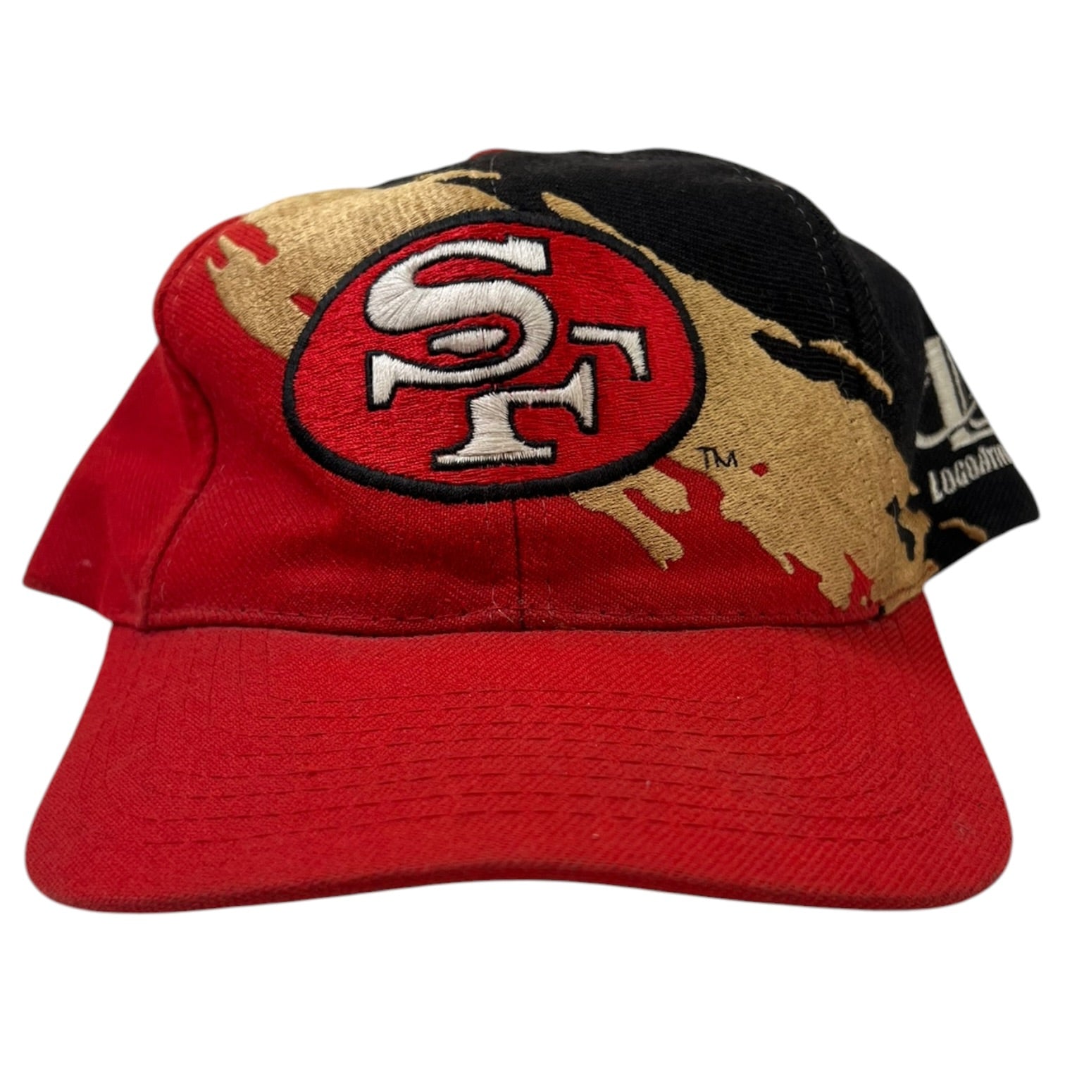 Vintage San Francisco 49ers “Splash” Snapback Hat Red