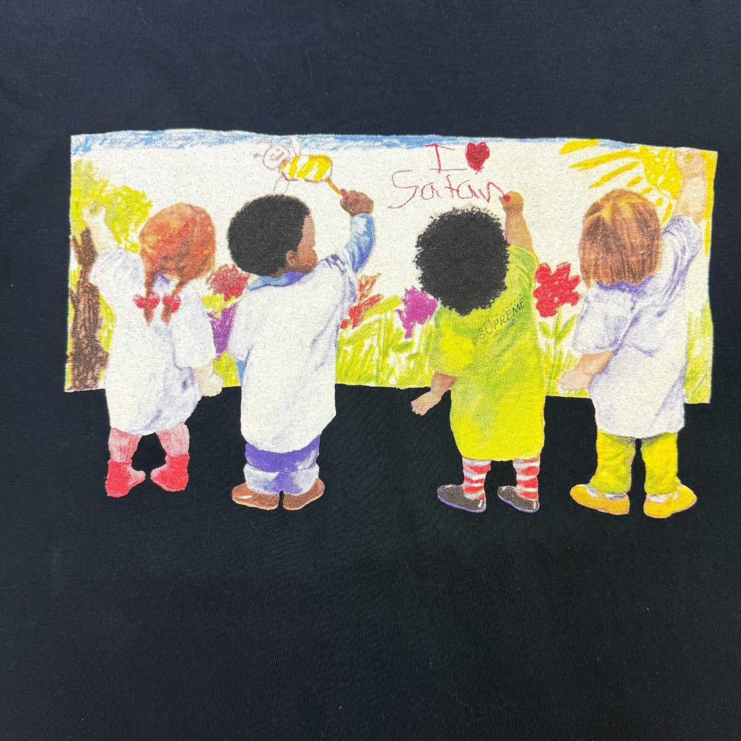 Supreme Kids Tee Navy Blue