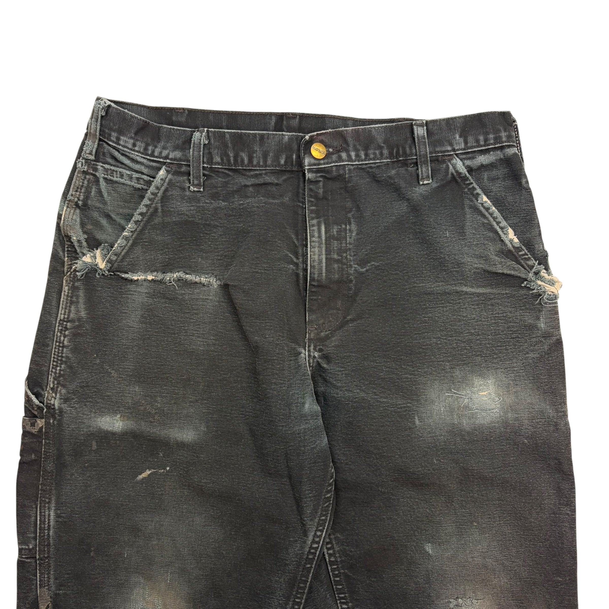 Vintage Carhartt Distressed Carpenter Pants Black