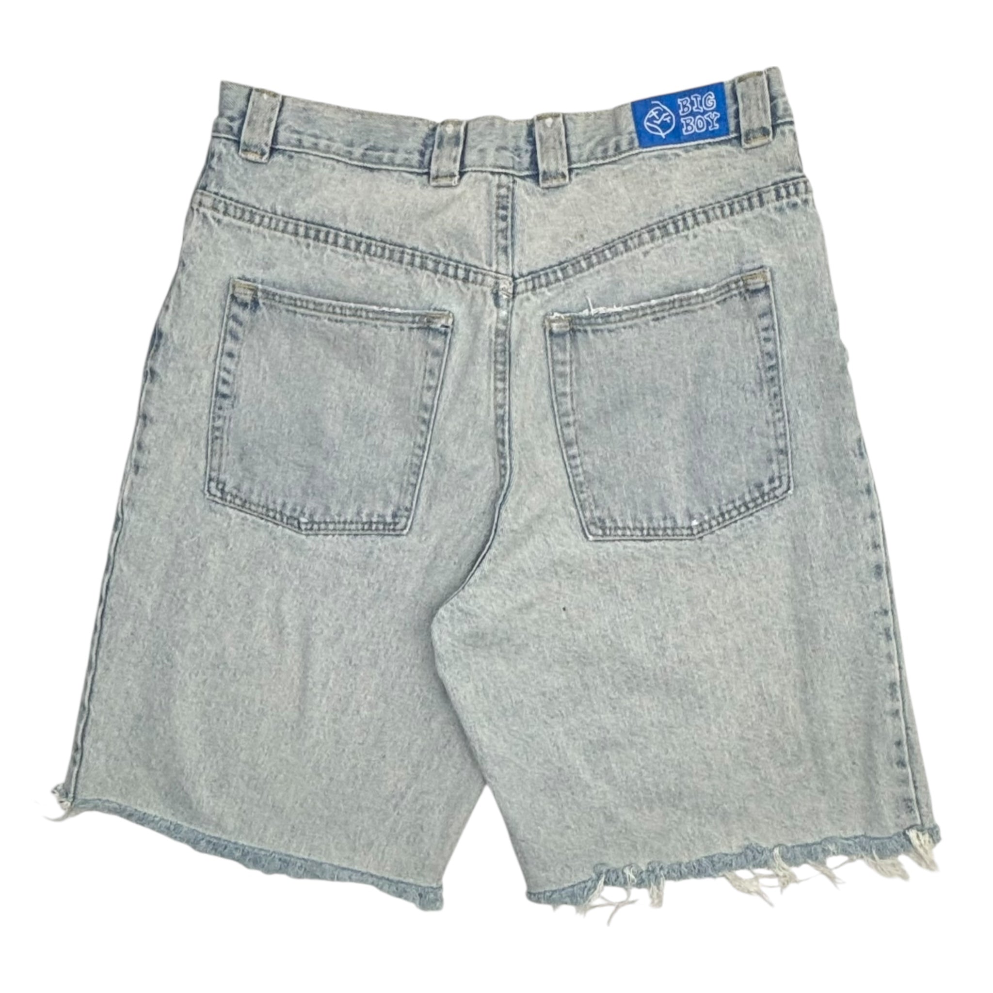 Polar Big Boy Distressed Light Wash Cut Off Shorts