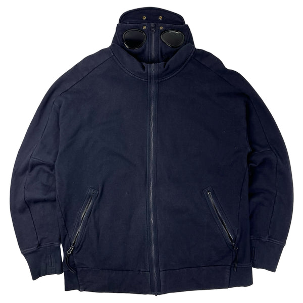 CP Company Goggle Zip Up Hoodie Navy