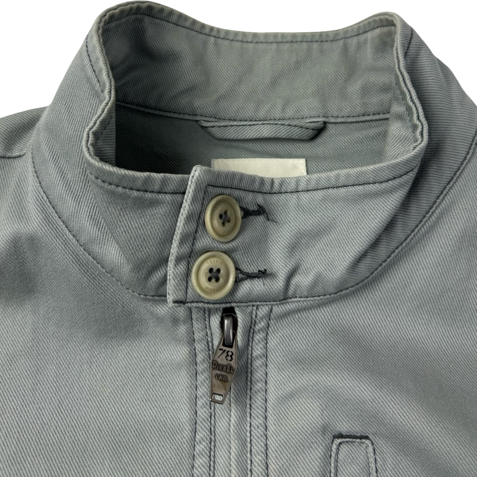Vintage Y2K Diesel Crazyneedle Hardcraft Full Zip Jacket Grey