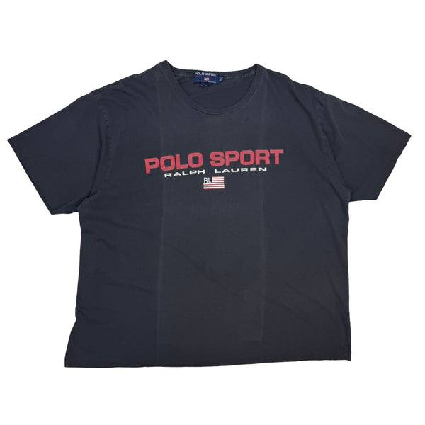 Vintage Polo Sport Ralph Lauren Flag Tee Black