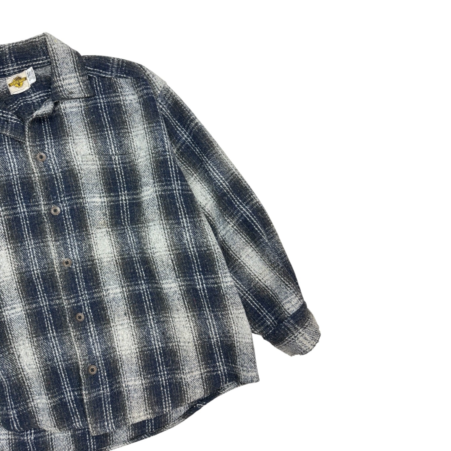 Vintage Earth Ragz Checkered Button Up Navy