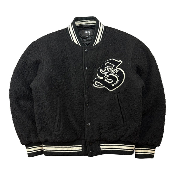 Stussy Casentino Wool Varsity Bomber Jacket Black