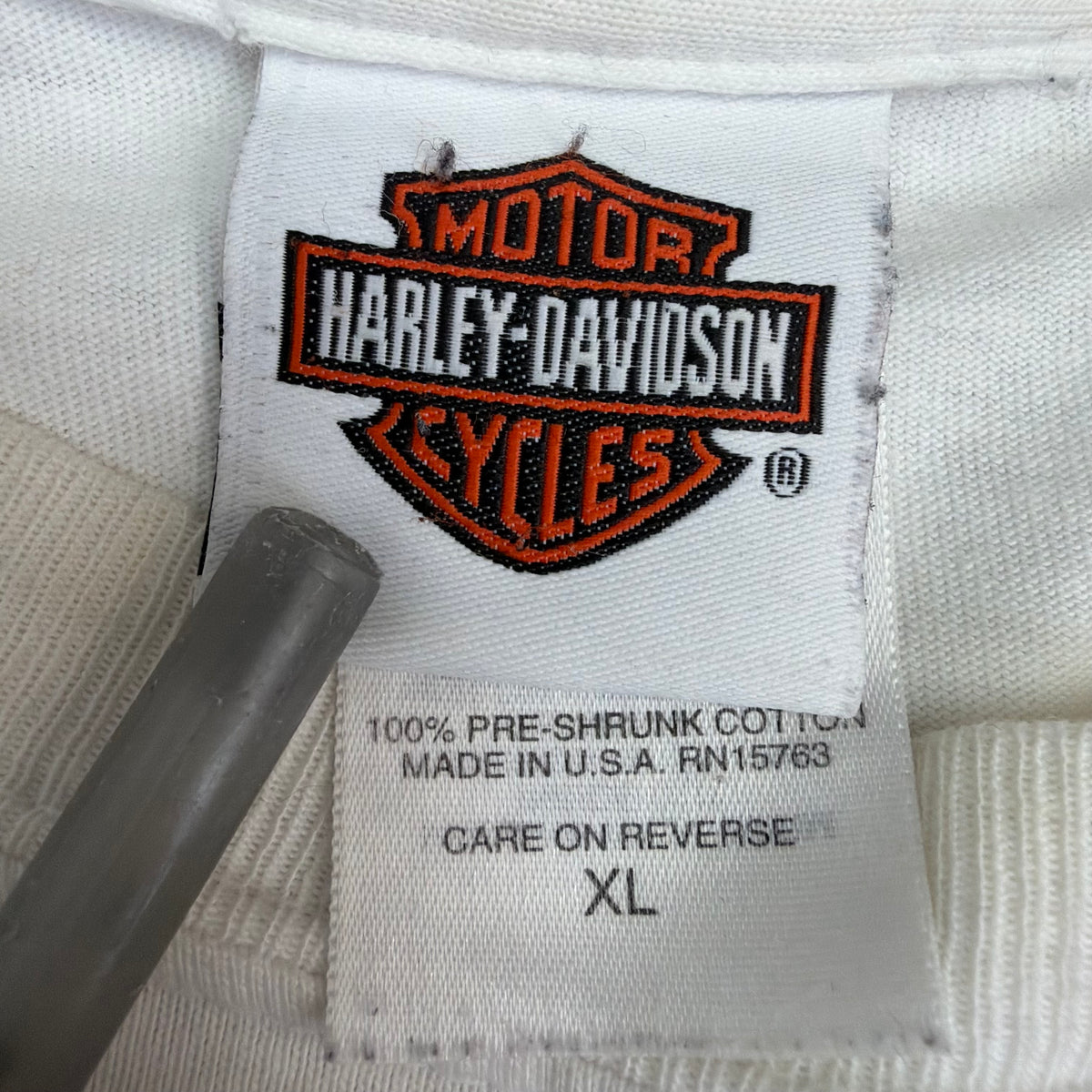2005 Harley Davidson Las Vegas Flame Dice Playing Cards Longsleeve White