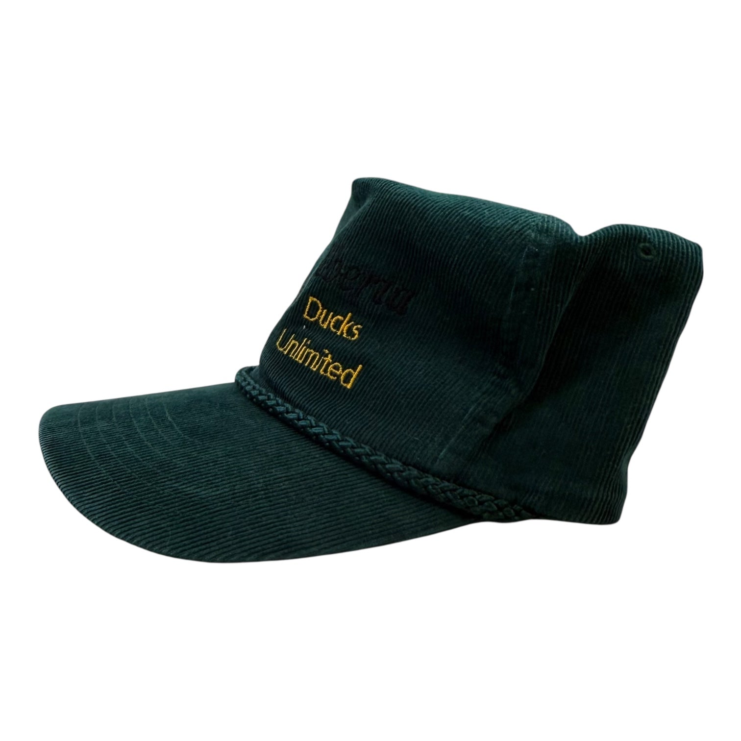 Vintage Alberta Ducks Unlimited Corduroy Hat Green