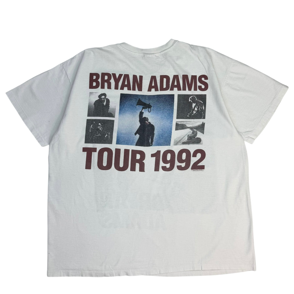 1992 Bryan Adams Tour Portrait Tee White