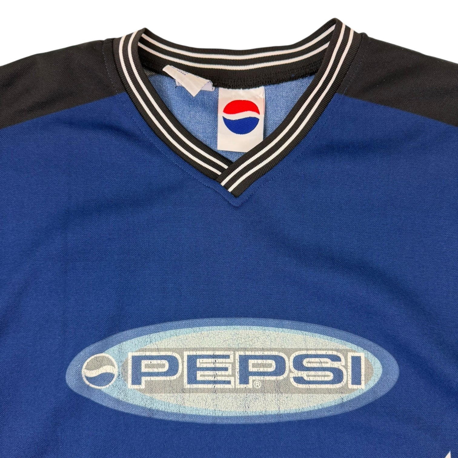 Vintage Y2K Pepsi Goalie Jersey Blue