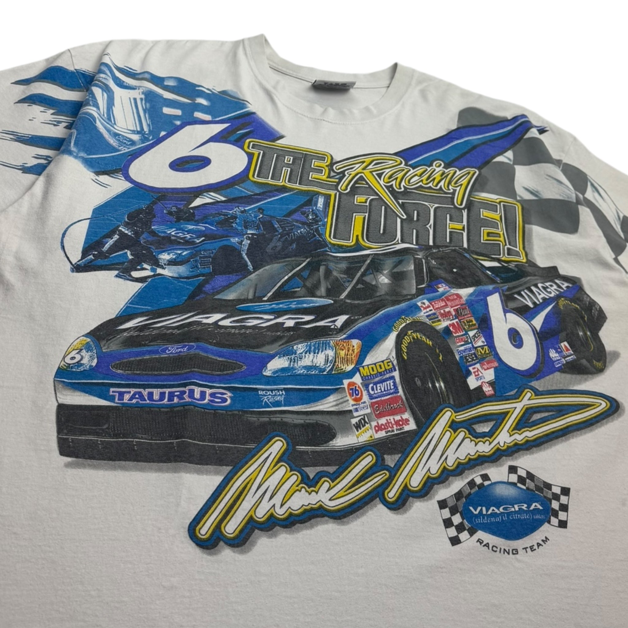 Vintage The Racing Force! Mark Martin Viagra Promo NASCAR T-Shirt