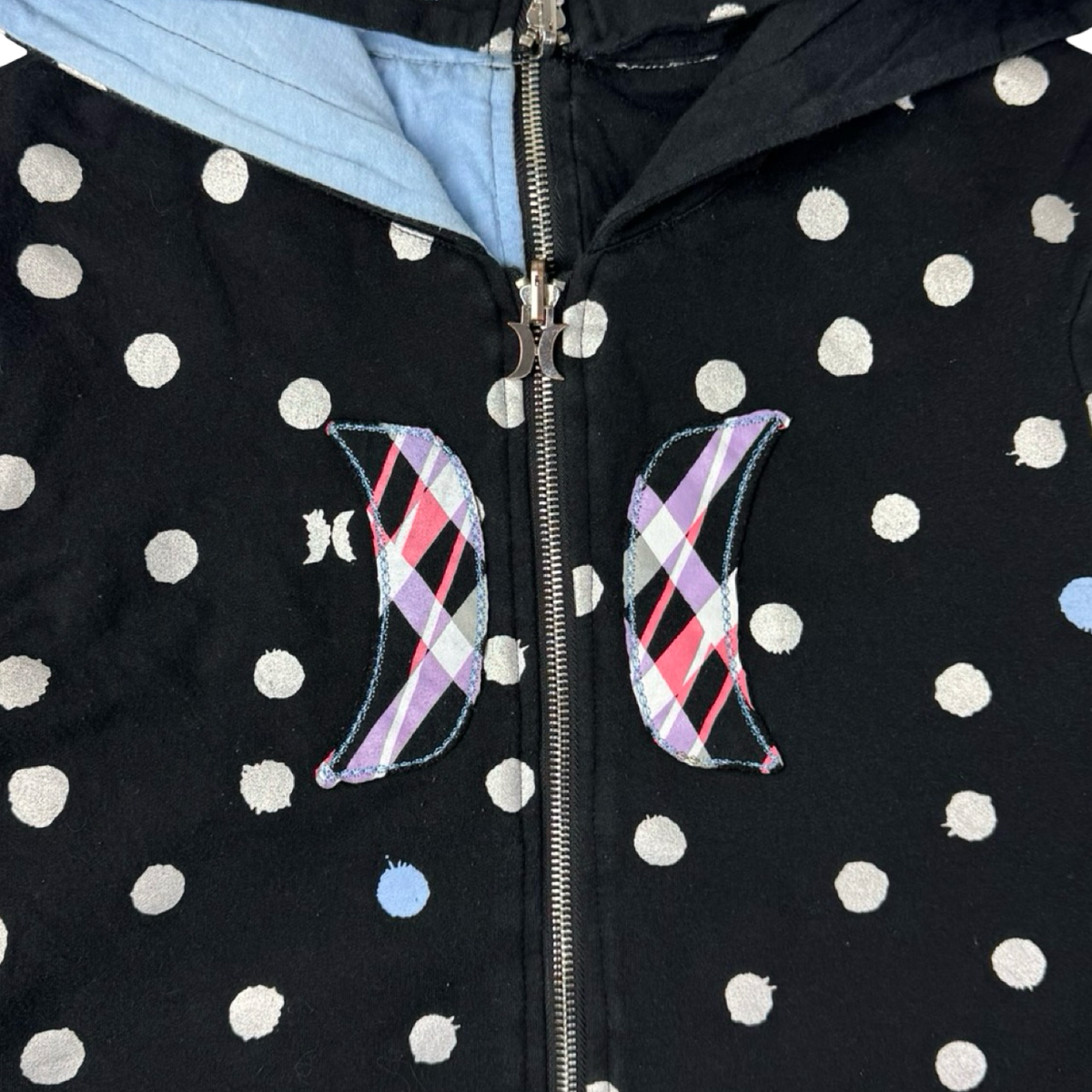 (W) Vintage Y2K Hurley Reversible Zip Up Surf Hoodie