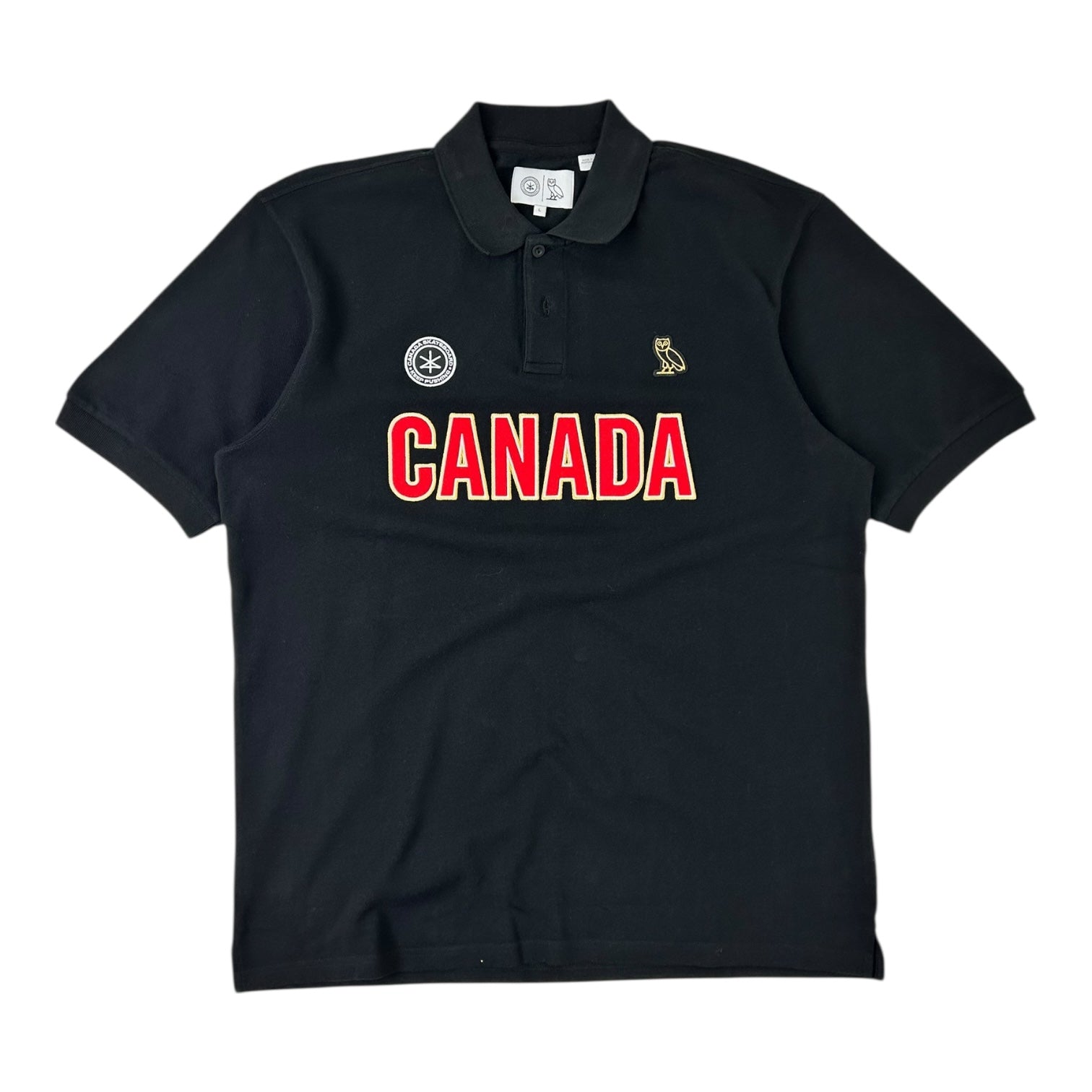 OVO Canada Polo T-Shirt Black