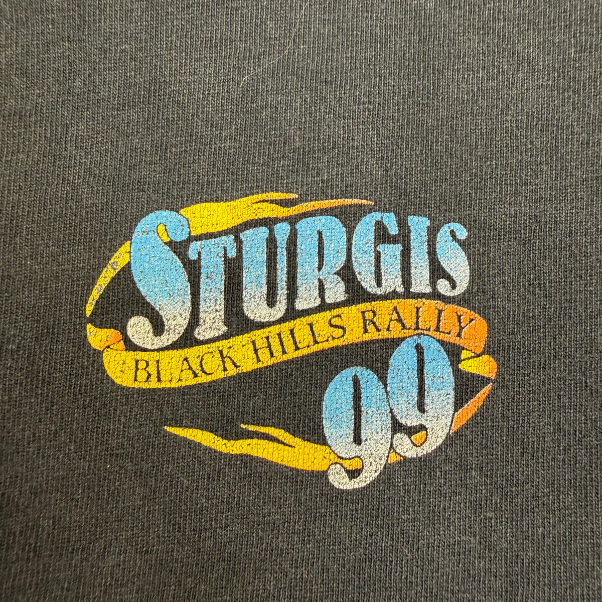 1999 Sturgis Black Hills Rally Henley Tee Black