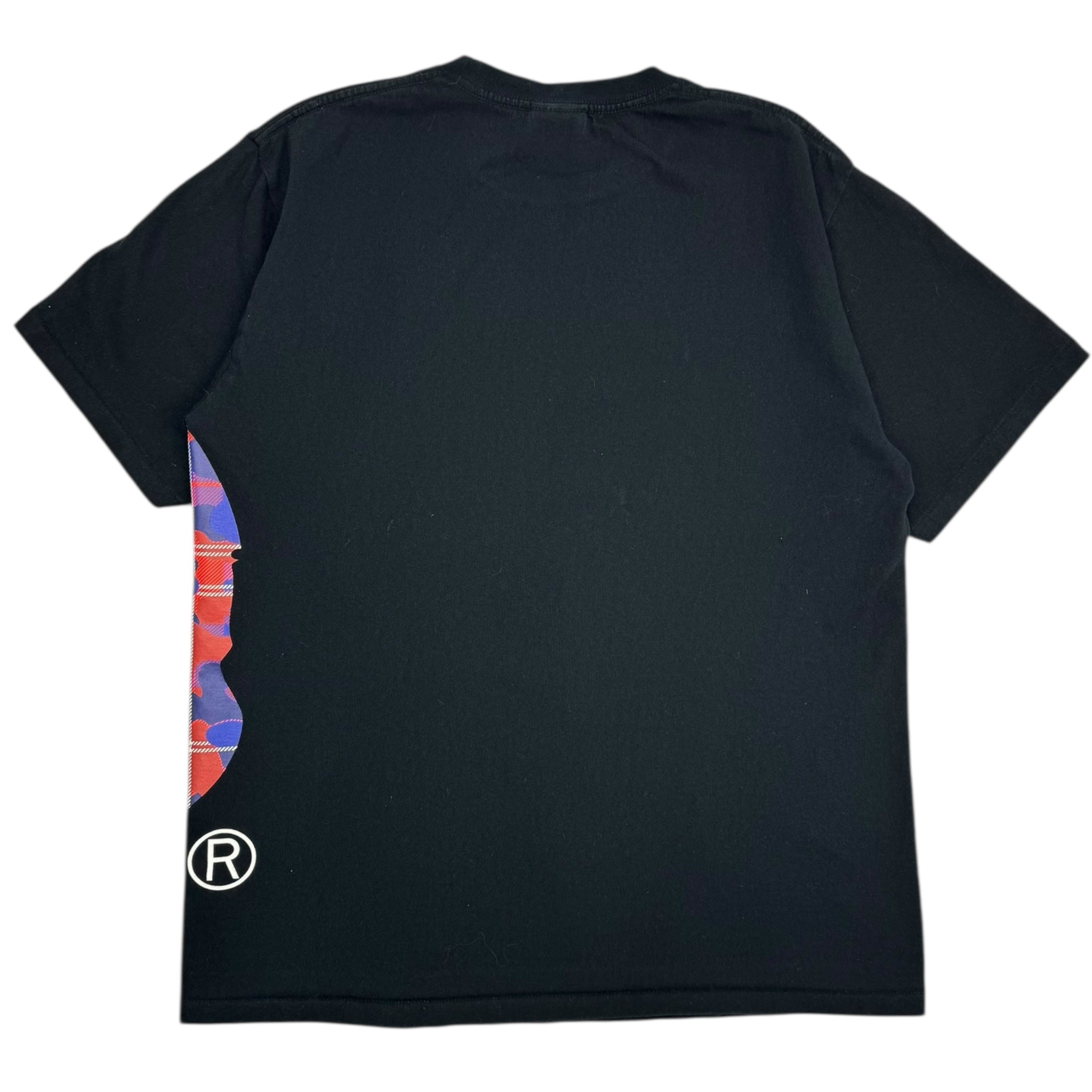 Bape Plaid Camo Side Big Ape Head T-Shirt