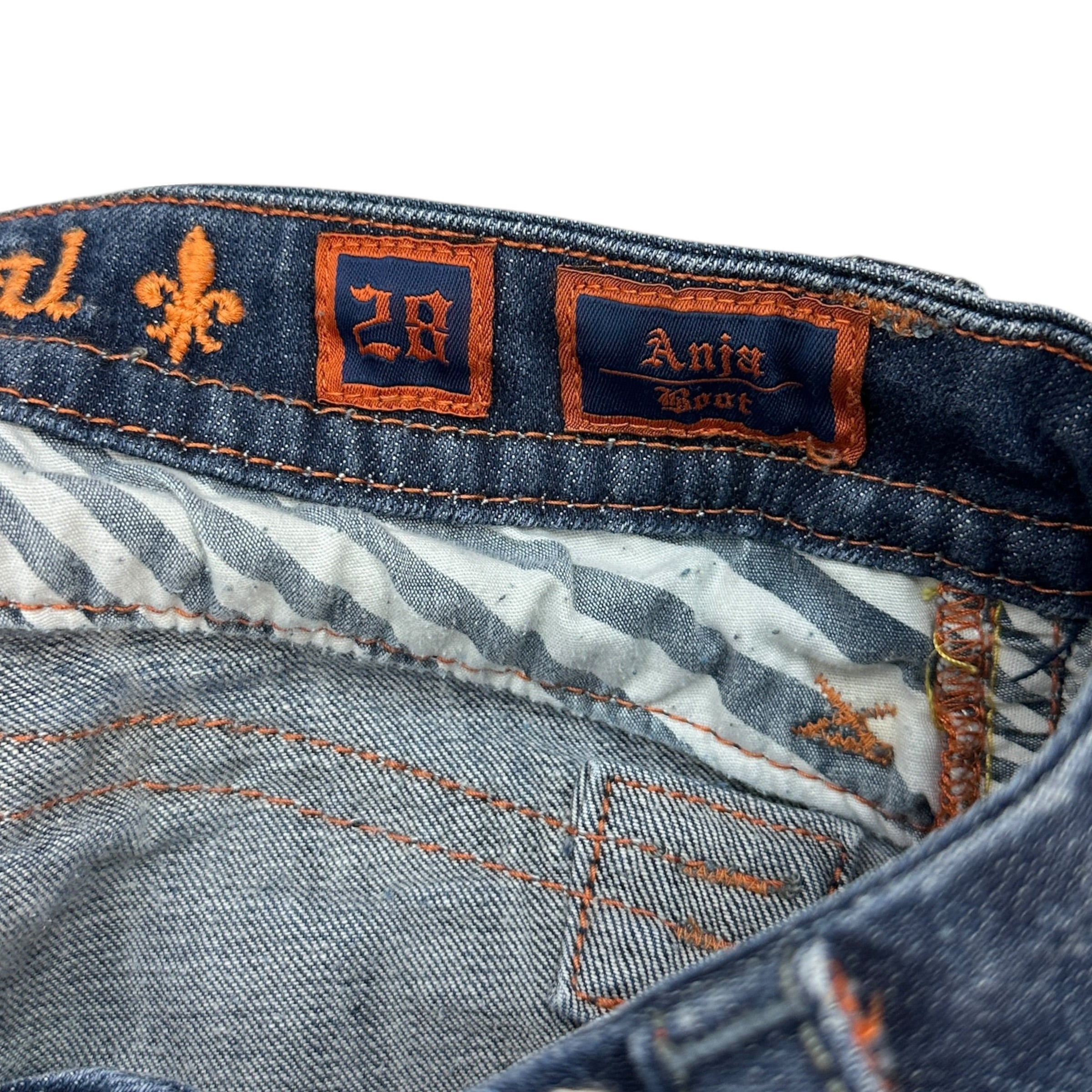 (W) Vintage Y2K Rock Revival Anja Boot Denim Jeans