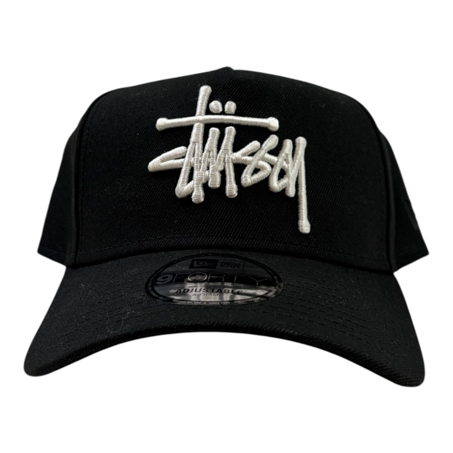 Stussy x New Era 9FORTY Basic Snapback Black