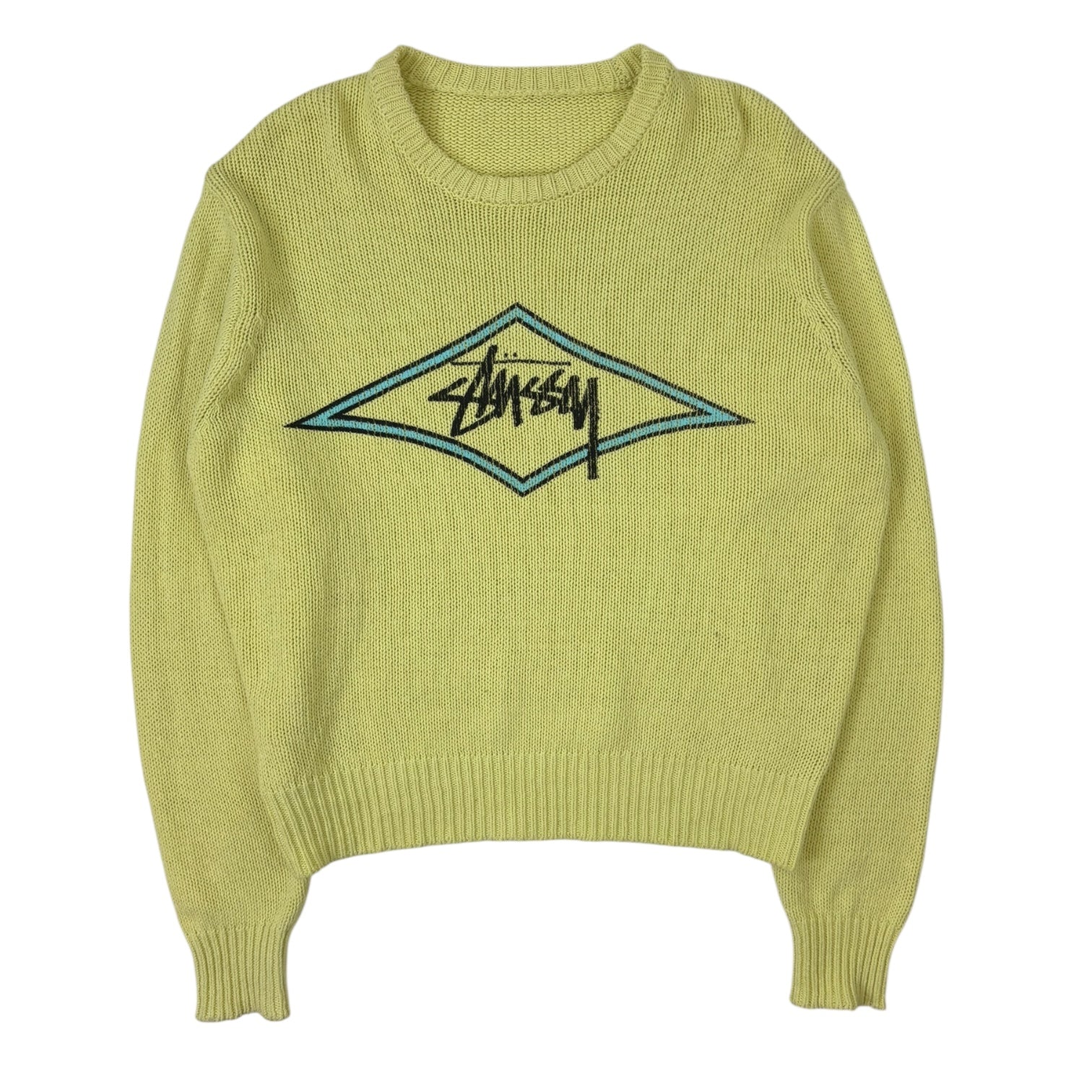 Stussy Surf Team Knit Sweater Faded Lime
