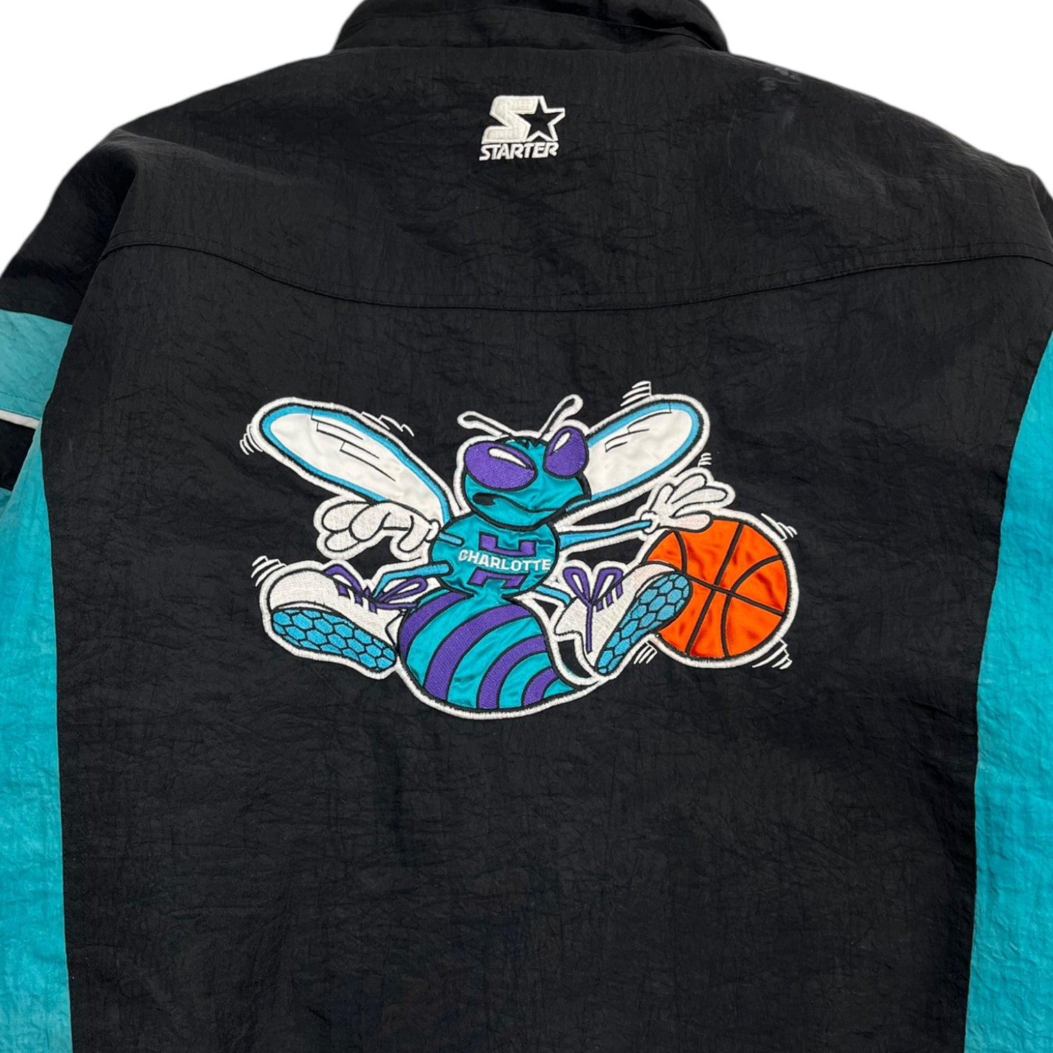 Vintage Charlotte Hornets Quarter Zip Starter Jacket