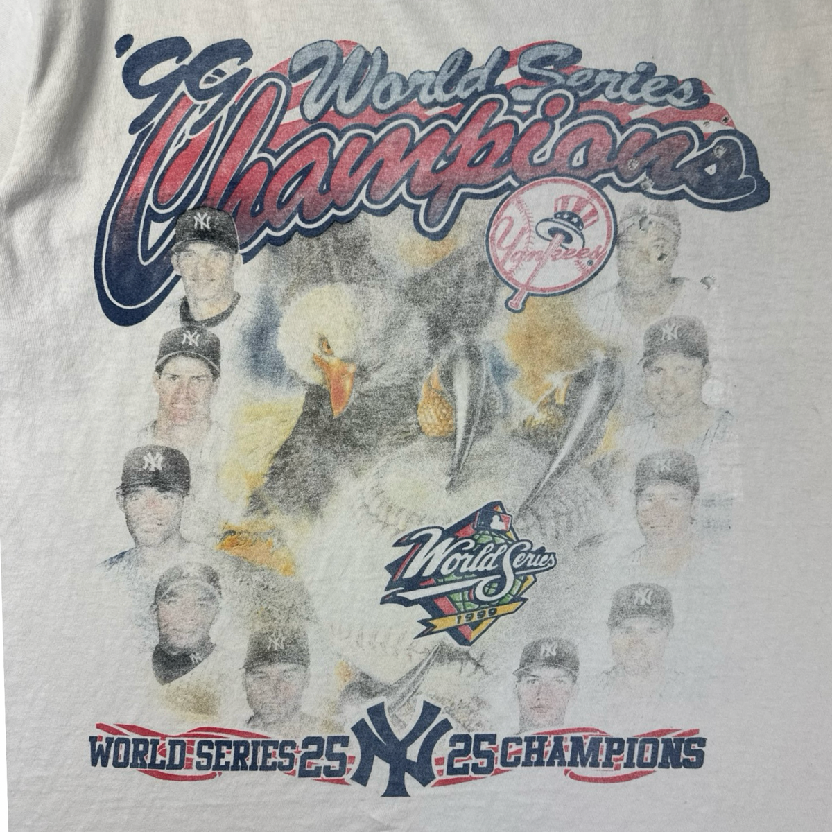 1999 New York Yankees World Series T-Shirt Distressed