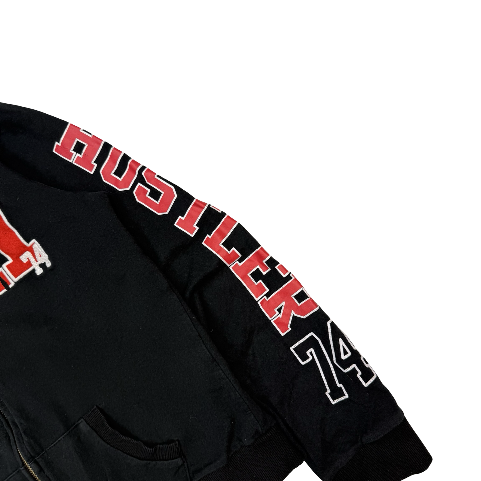 (W) Vintage Hustlers ‘74 Zip Up Hoodie Black