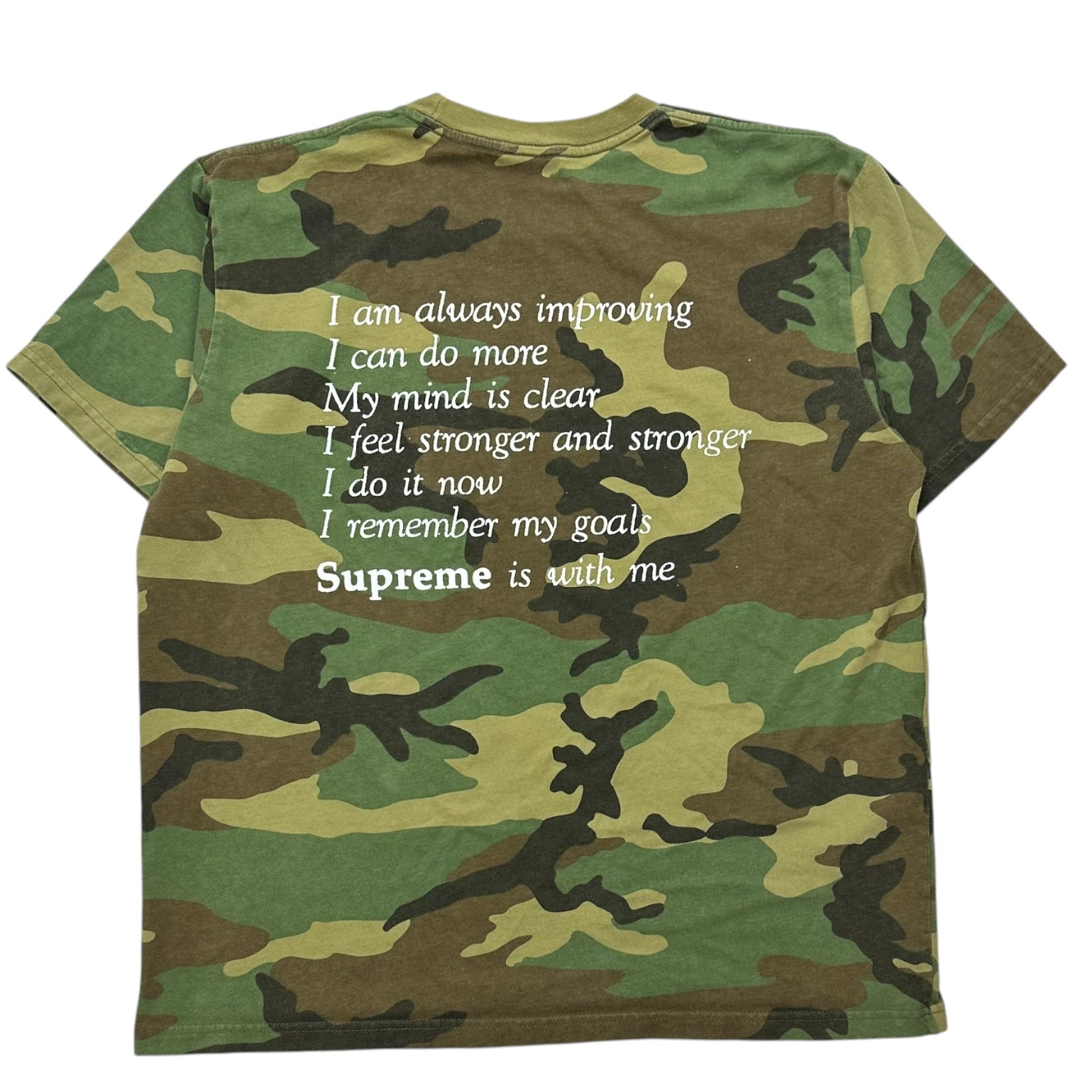 Supreme Stay Positive Woodland Camo Tee