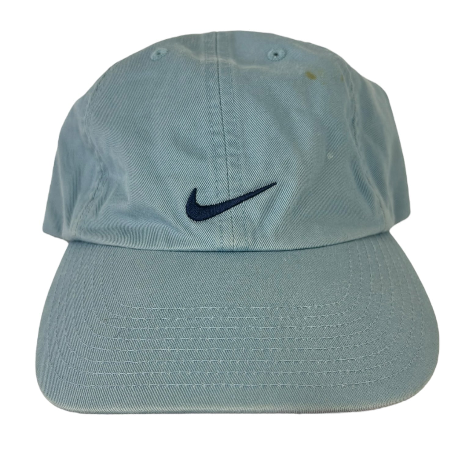 Vintage Nike Centre Swoosh StrapBack Hat Light Blue