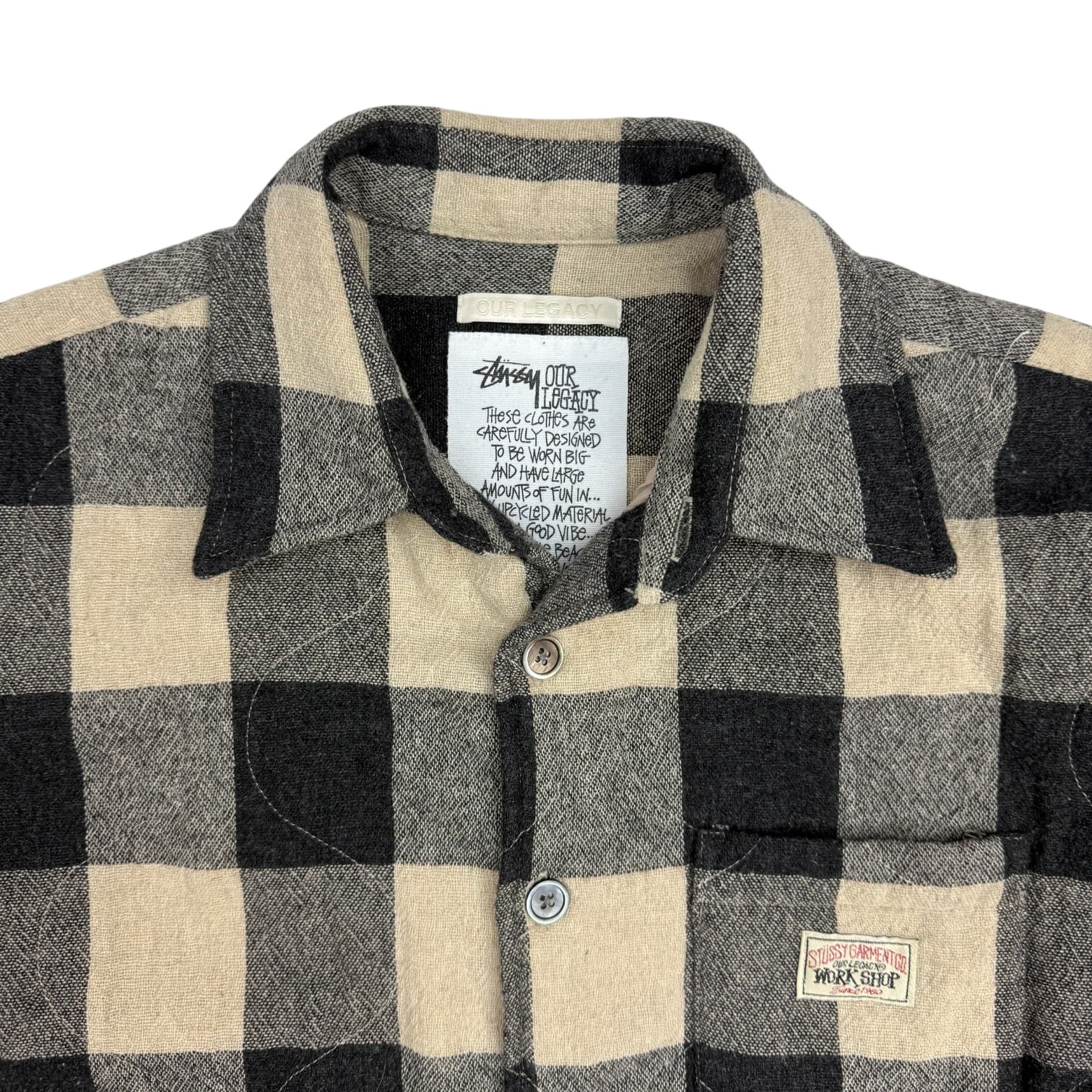 Stüssy x Our Legacy Work Shop Borrowed Jacket Grey/Beige