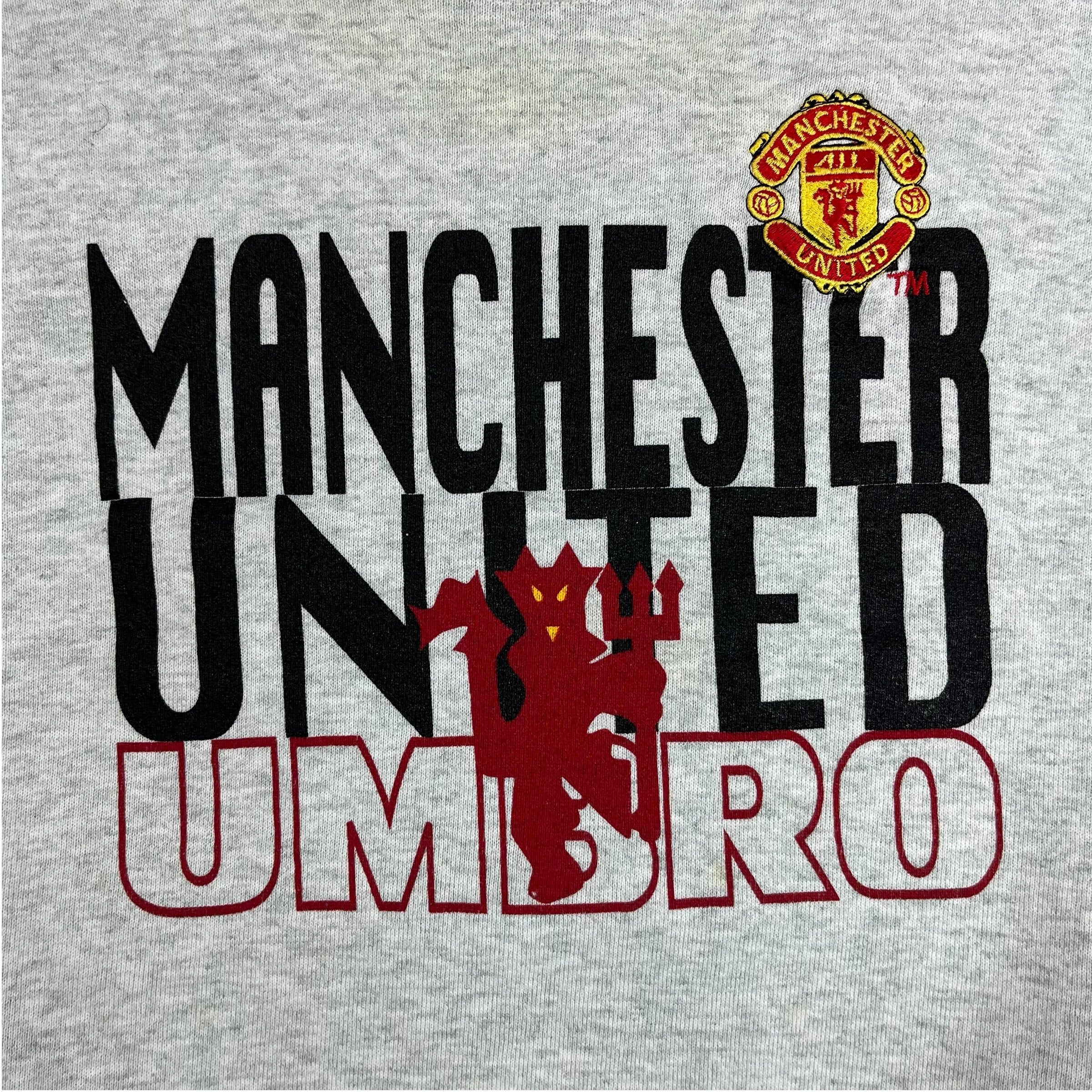 Vintage Umbro Manchester United Crewneck Grey