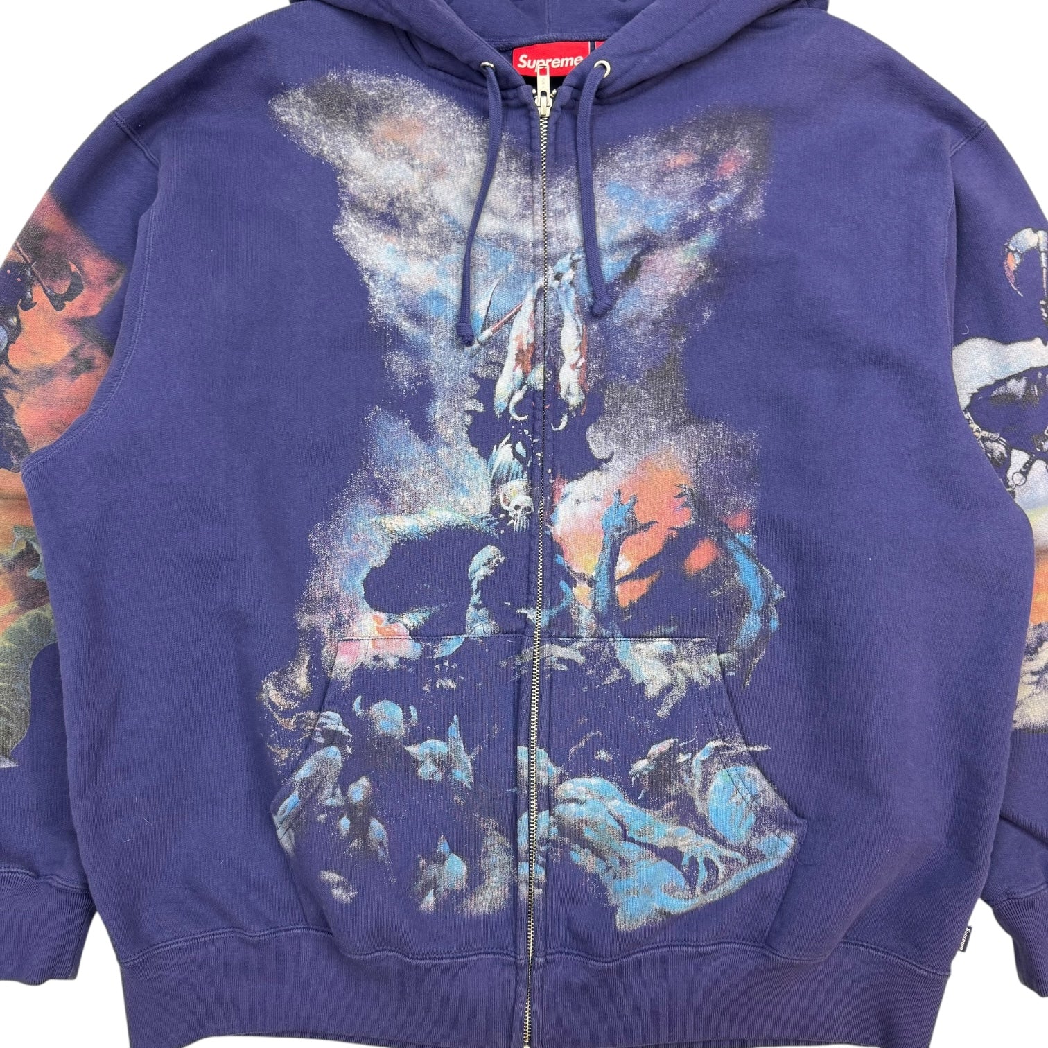 Supreme Frank Frazetta Zip Up Hoodie Purple