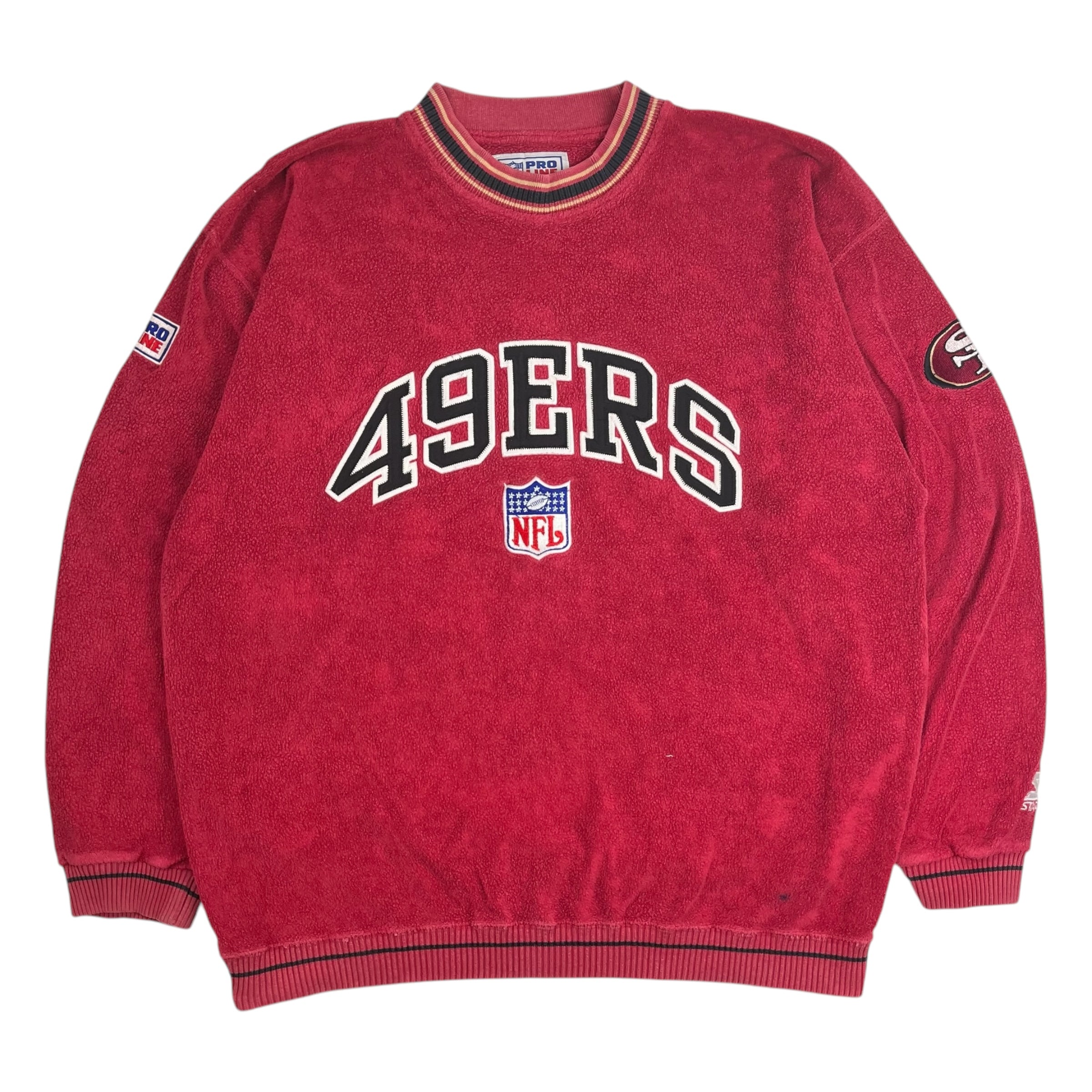 Vintage San Francisco 49ers Reverse Terry Crewneck Burgundy