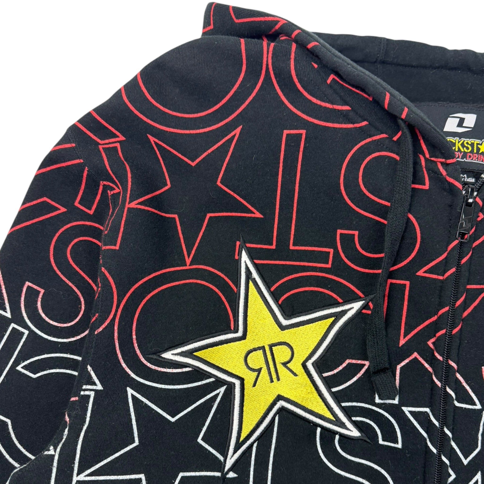 Y2K Rockstar Energy All Over Print Zip Up Hoodie