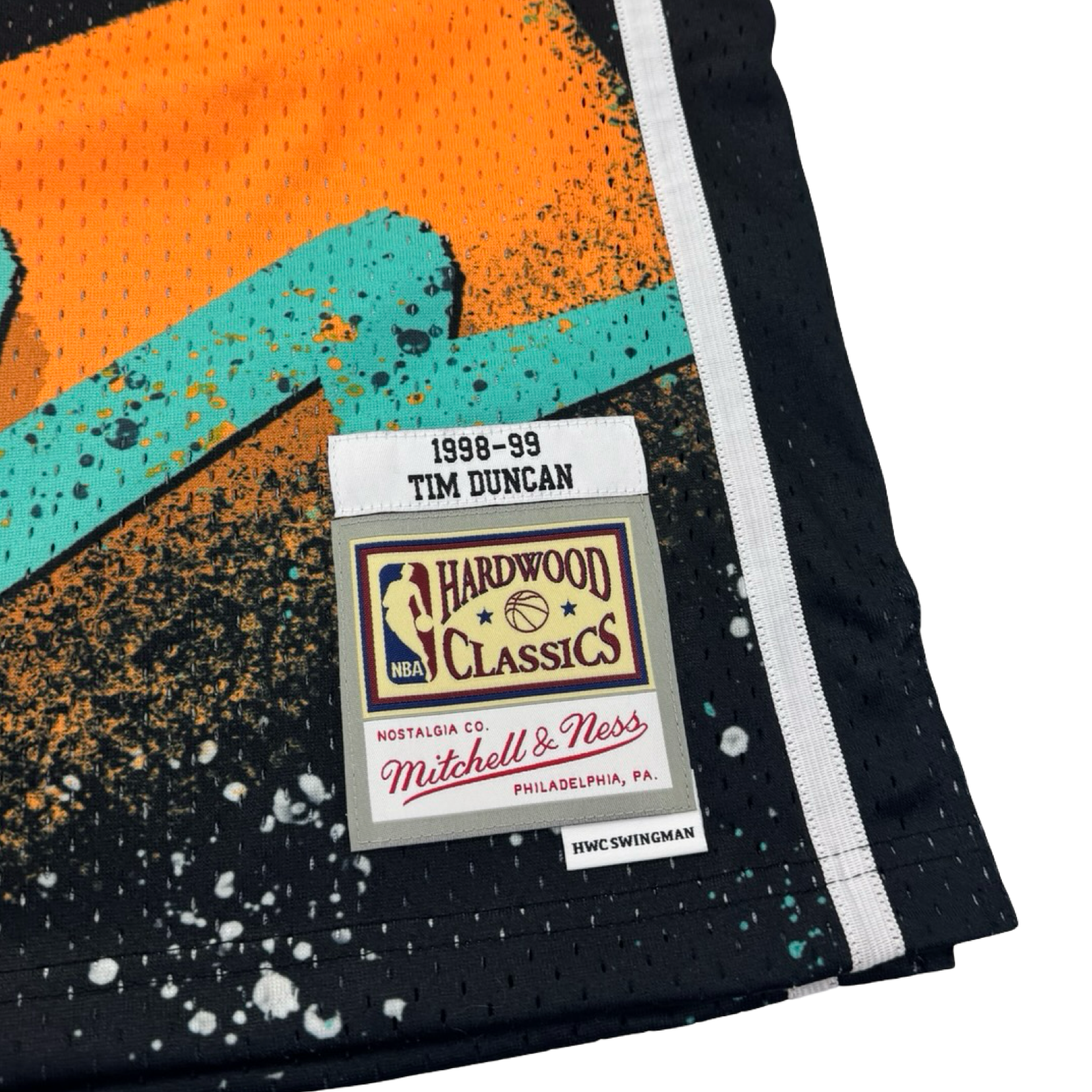 Mitchell & Ness Tim Duncan San Antonio Spurs 1998 Hyper Hoops Jersey