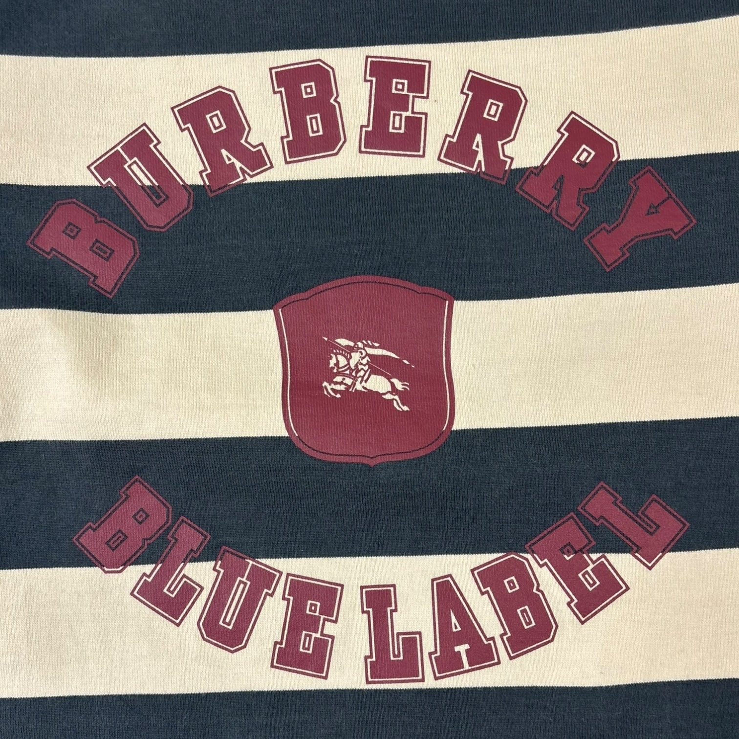 Burberry Blue Label Striped Sailor Long Sleeve Shirt Beige/Black