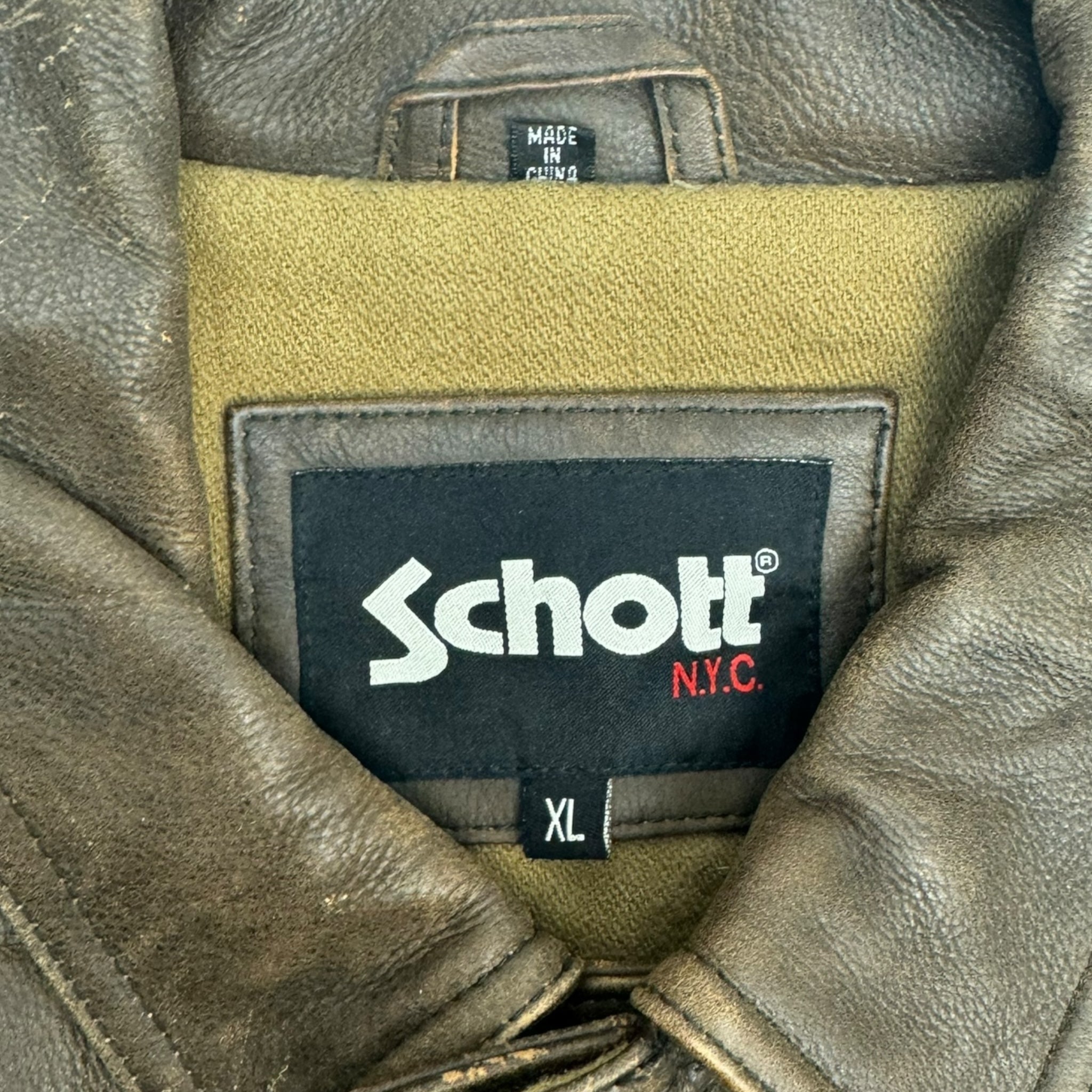 Vintage Schott Leather Button Blouson Jacket