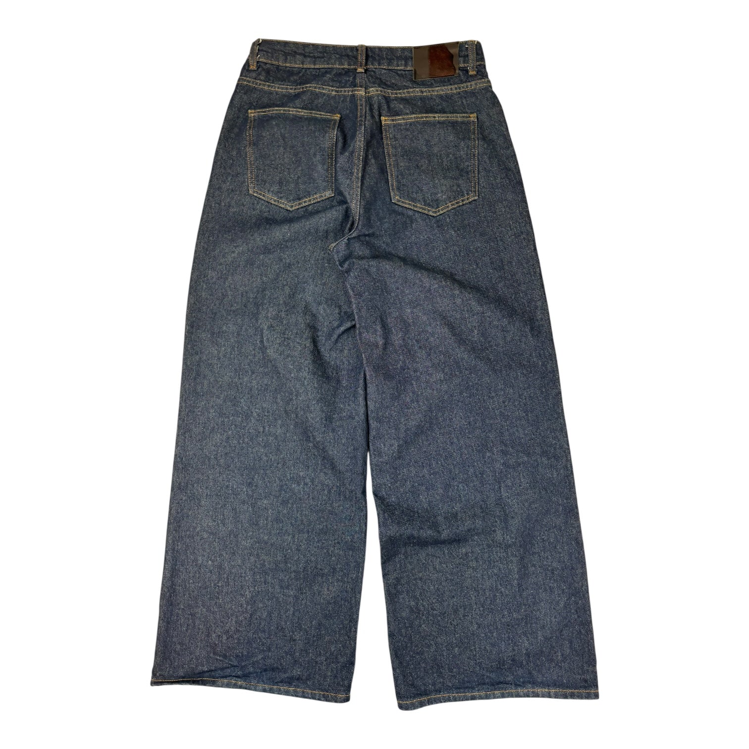 Pearled Ivory 1211 Washed Indigo Wide-Leg Jean