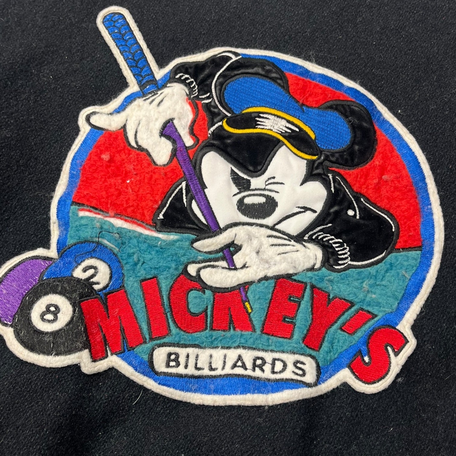 Vintage Mickey Billiards Disney Wool Bomber Jacket