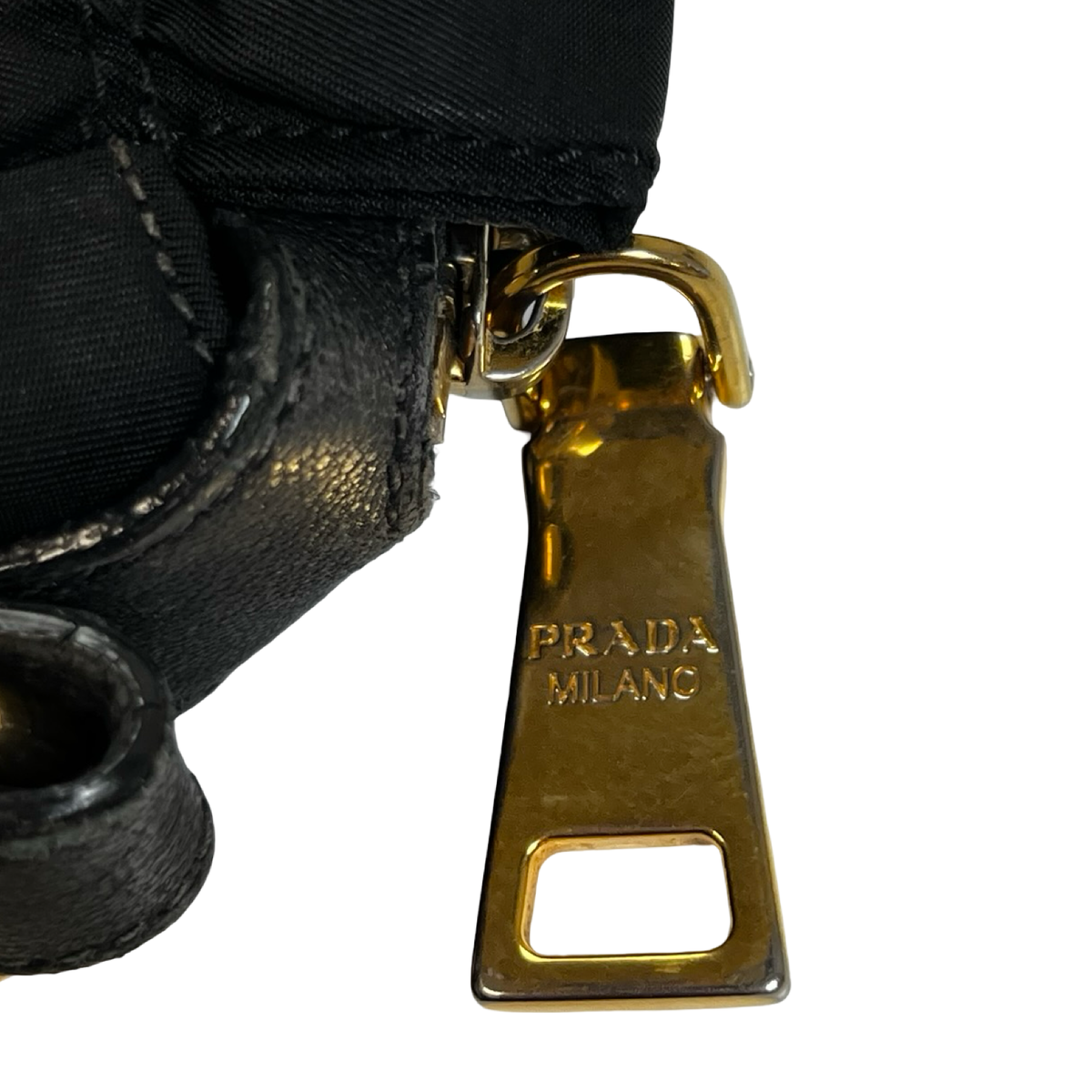 Prada Tessuto Gaufre Nylon Satchel Tote Black